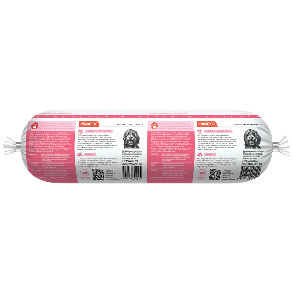 Prime100 SPD Salmon & Tapioca Fresh Roll Dog Food - Image 3