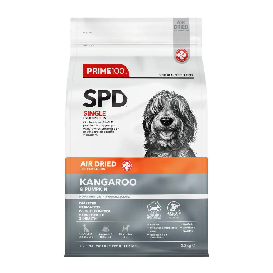 Prime100 SPD Air Dried Kangaroo & Pumpkin Adult Dry Dog Food