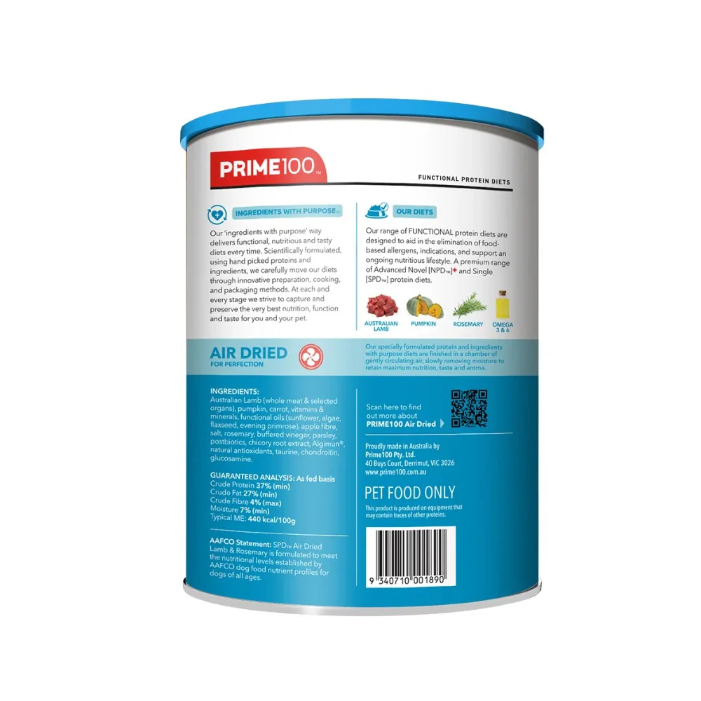 Prime100 SPD Air Dried Lamb and Rosemary Dry Dog Food - Image 10