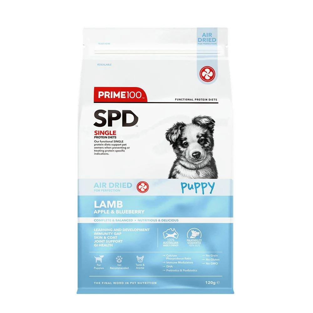 Prime100 SPD Air Dried Lamb Apple & Blueberry Puppy Dry Dog Food - Image 3