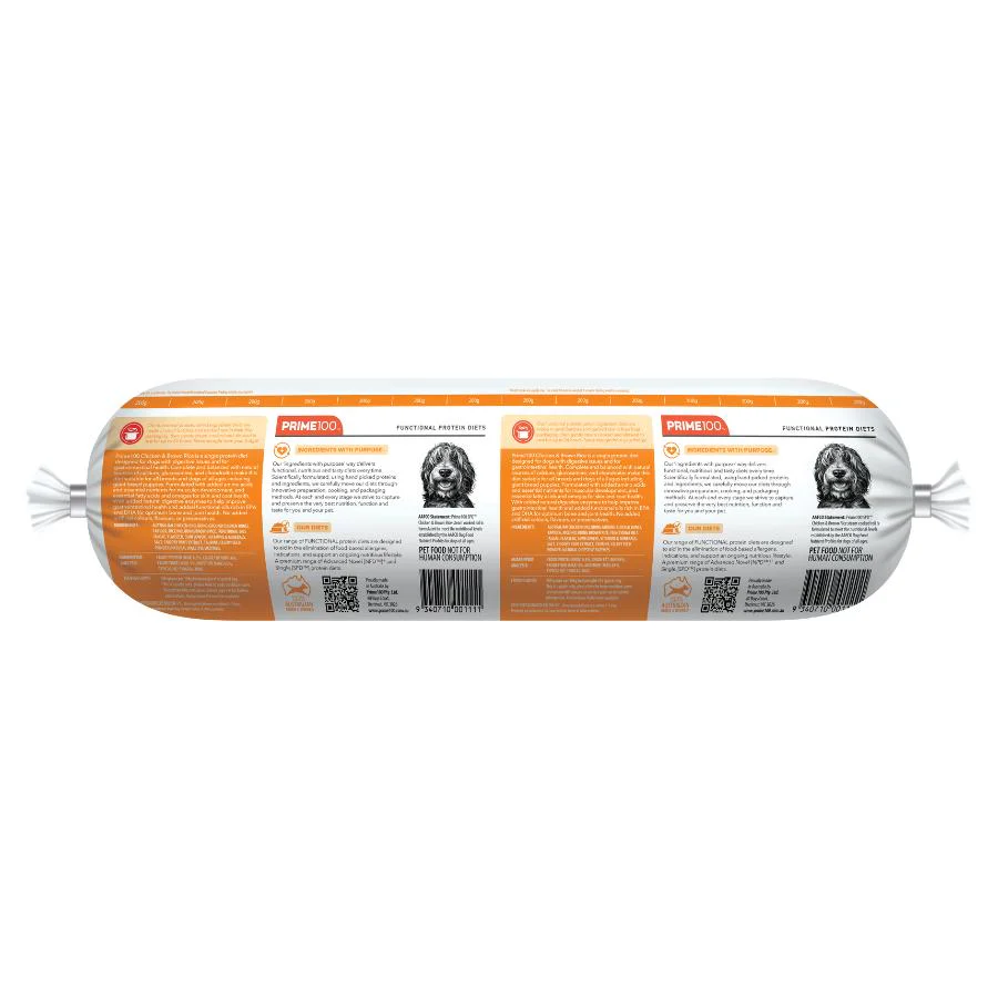 Prime100 SPD Chicken & Brown Rice Dog Roll - Image 2