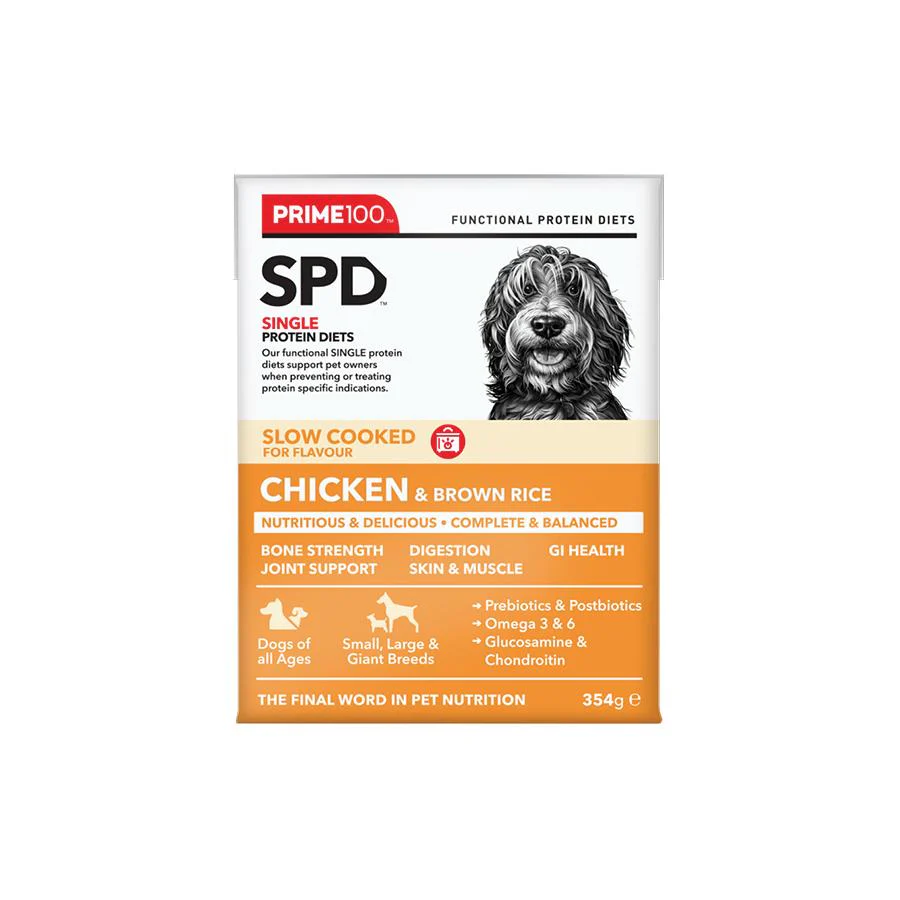 Prime100 SPD Slow Cooked Chicken & Brown Rice Wet Dog Food - Image 3