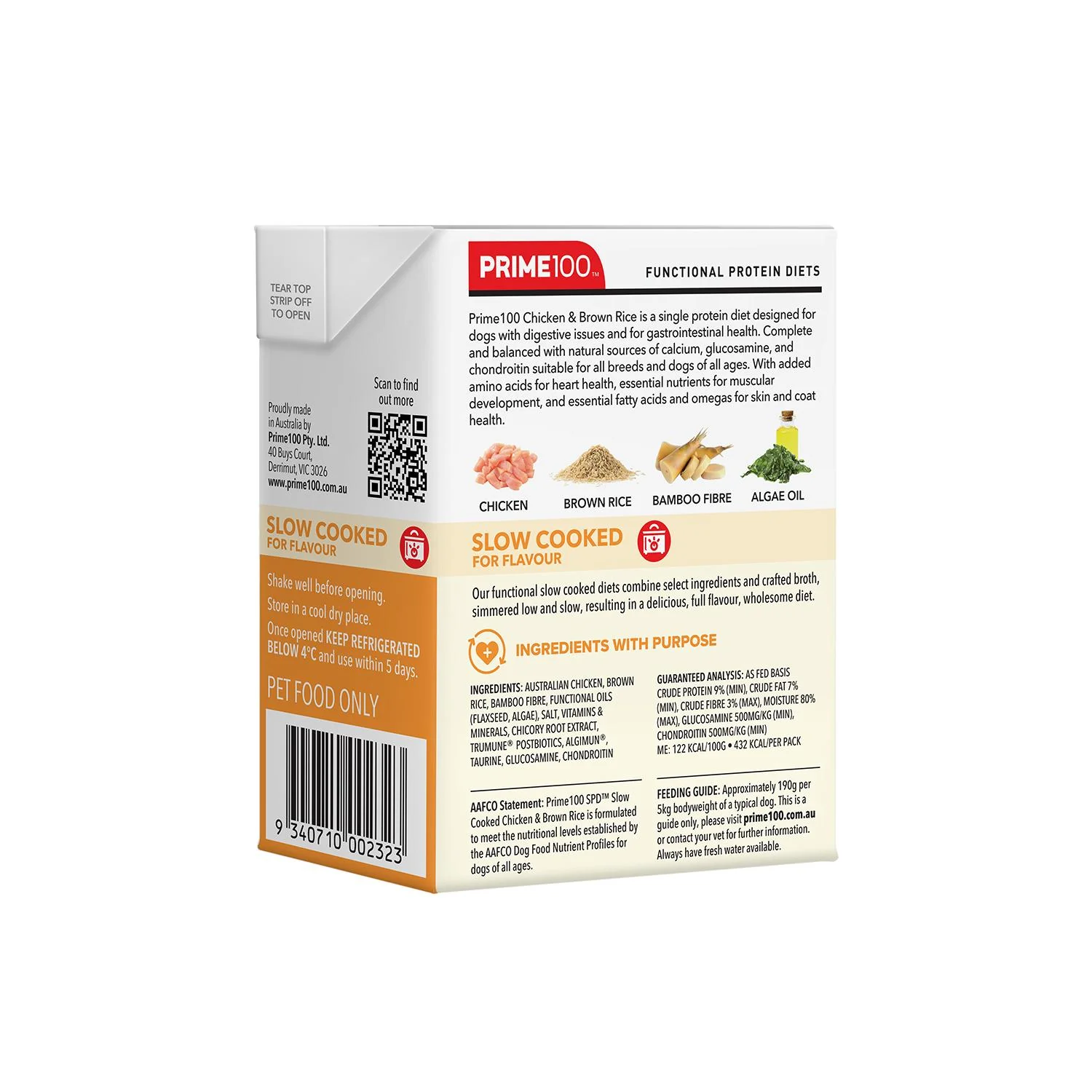 Prime100 SPD Slow Cooked Chicken & Brown Rice Wet Dog Food - Image 6