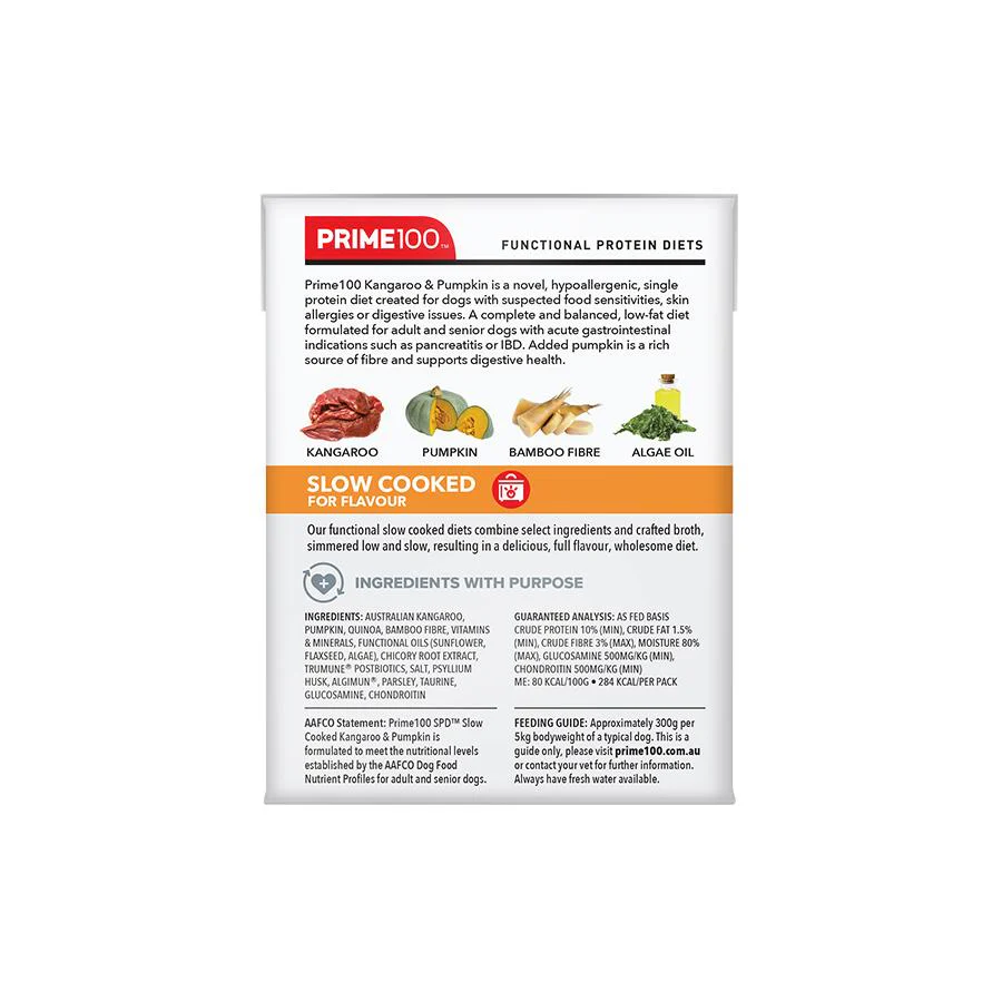 Prime100 SPD Slow Cooked Kangaroo & Pumpkin Wet Dog Food - Image 7
