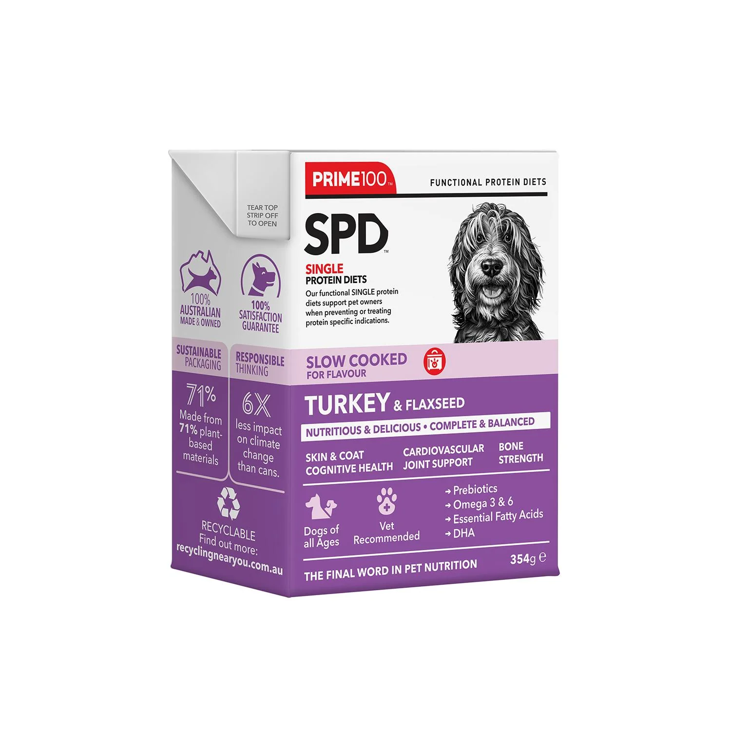 Prime100 SPD Slow Cooked Turkey & Flaxseed