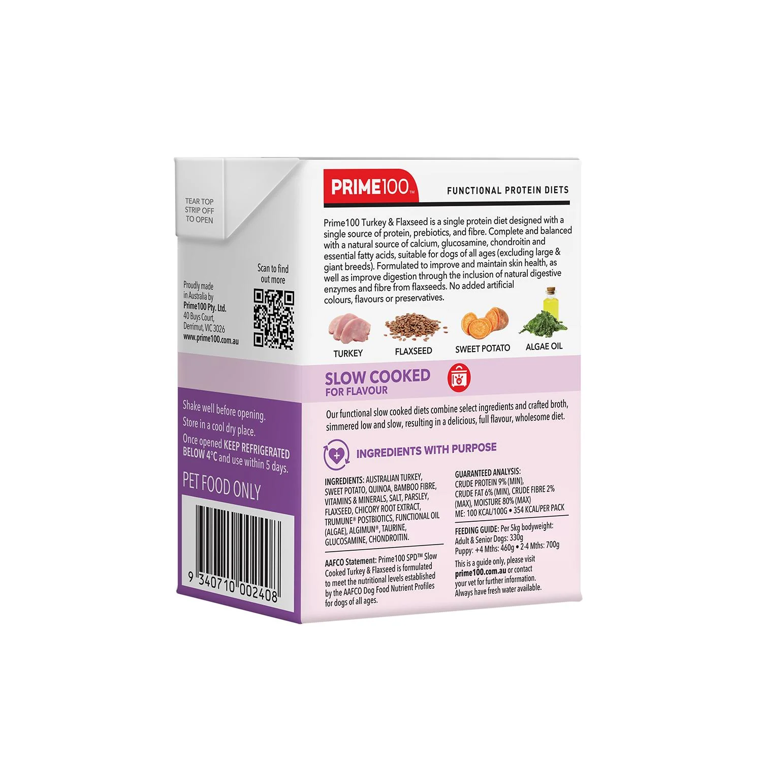 Prime100 SPD Slow Cooked Turkey & Flaxseed - Image 6