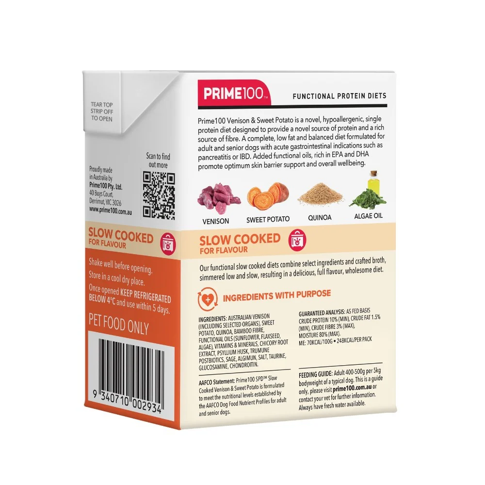 Prime100 SPD Slow Cooked Venison & Sweet Potato Wet Dog Food - Image 10