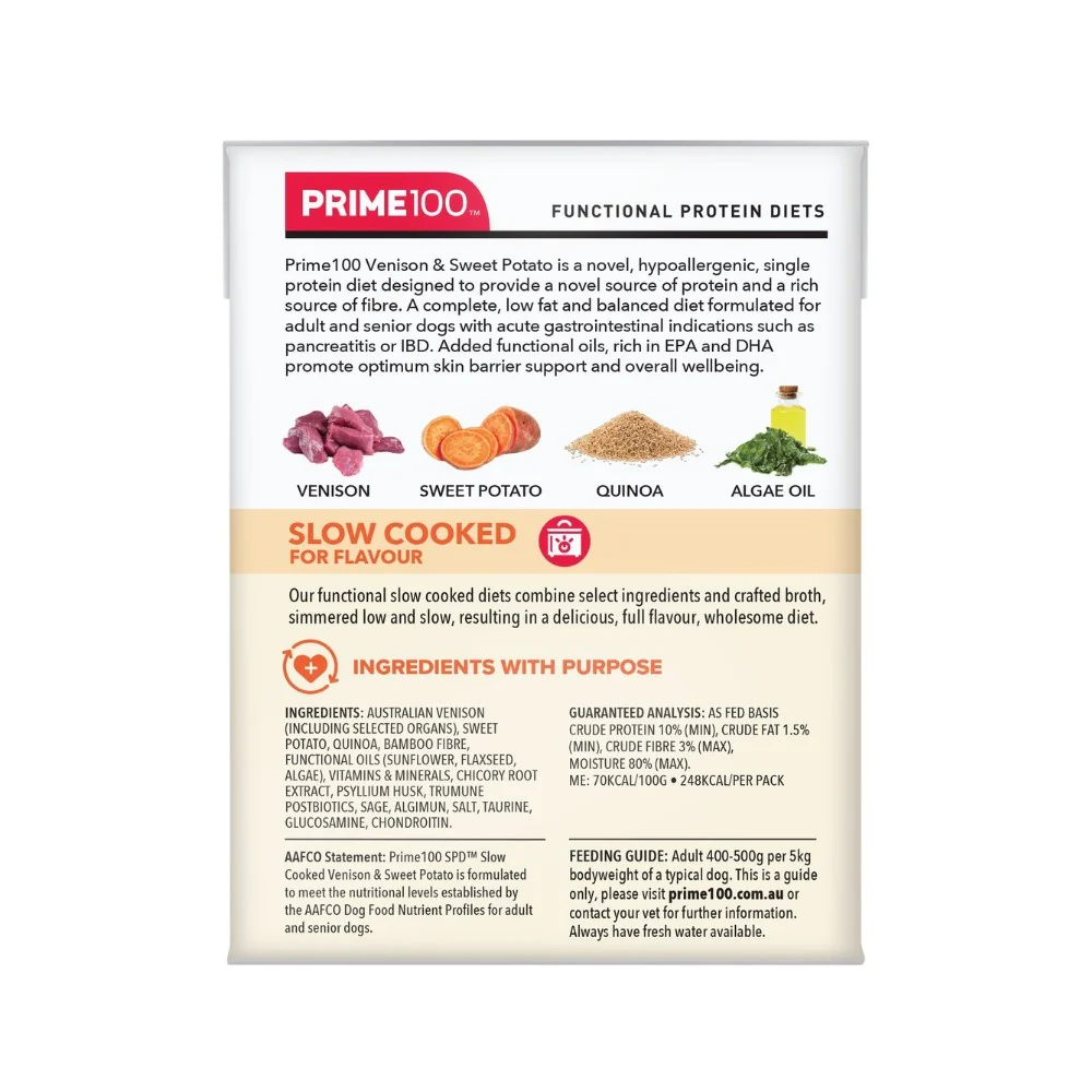 Prime100 SPD Slow Cooked Venison & Sweet Potato Wet Dog Food - Image 7