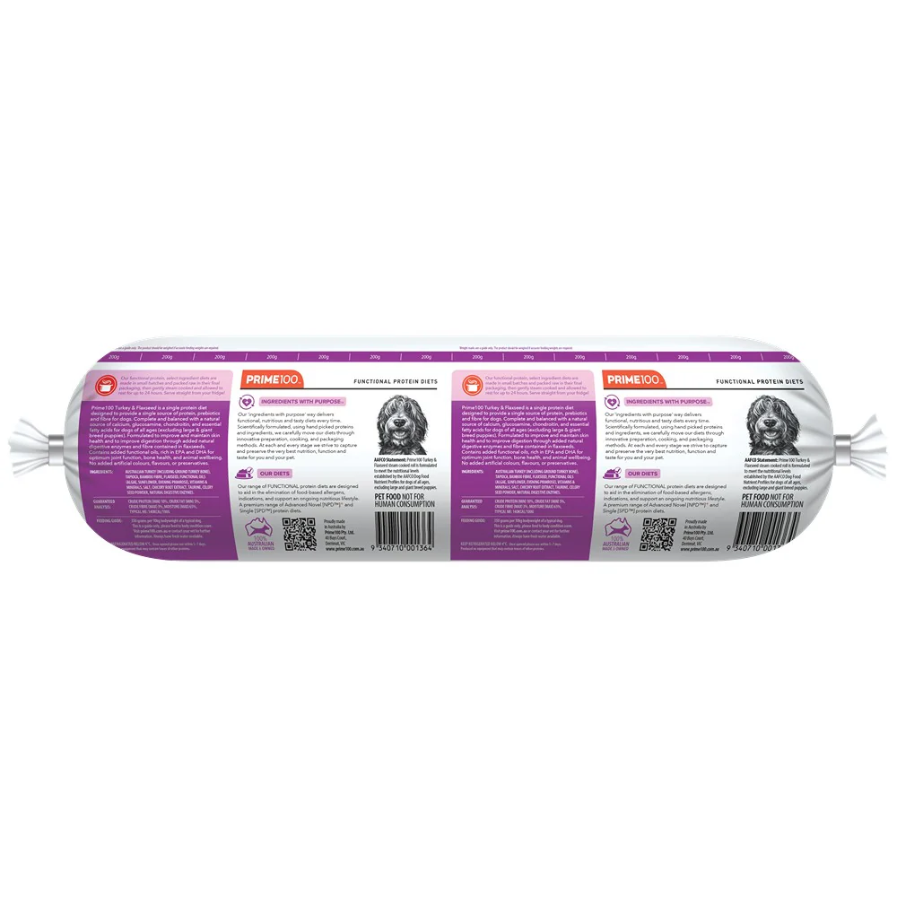 Prime100 SPD Turkey and Flaxseed Fresh Roll - Image 3