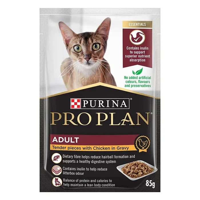 Pro Plan Adult Chicken Gravy Pouch Wet Cat Food 85G - Image 11