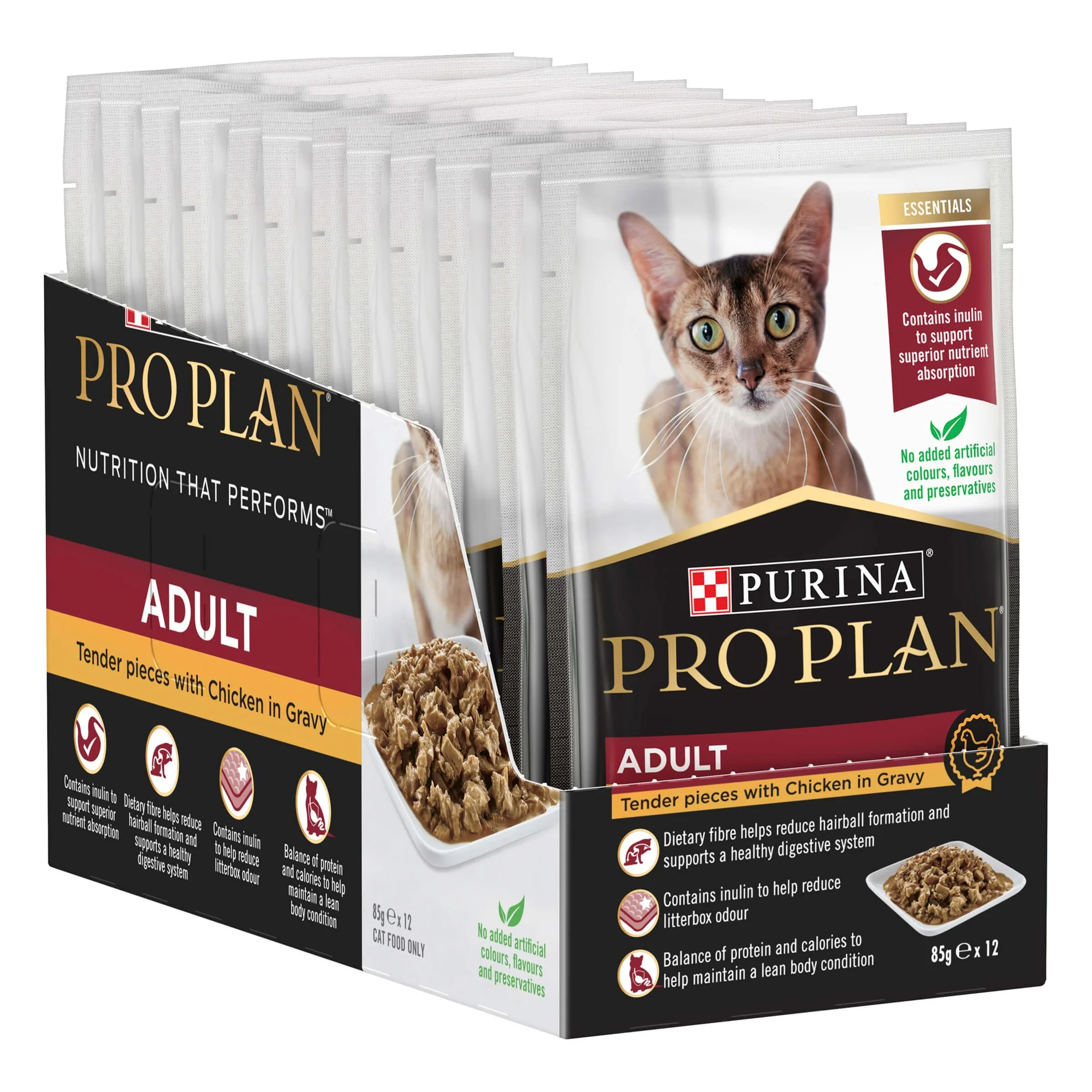 Pro Plan Adult Chicken Gravy Pouch Wet Cat Food 85G - Image 13