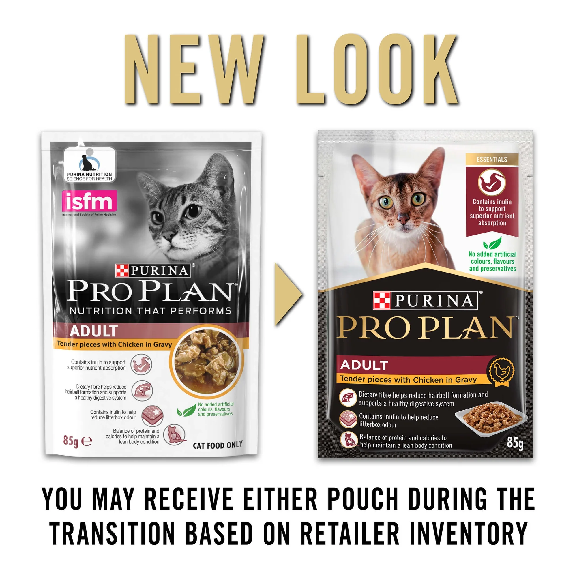 Pro Plan Adult Chicken Gravy Pouch Wet Cat Food 85G - Image 25