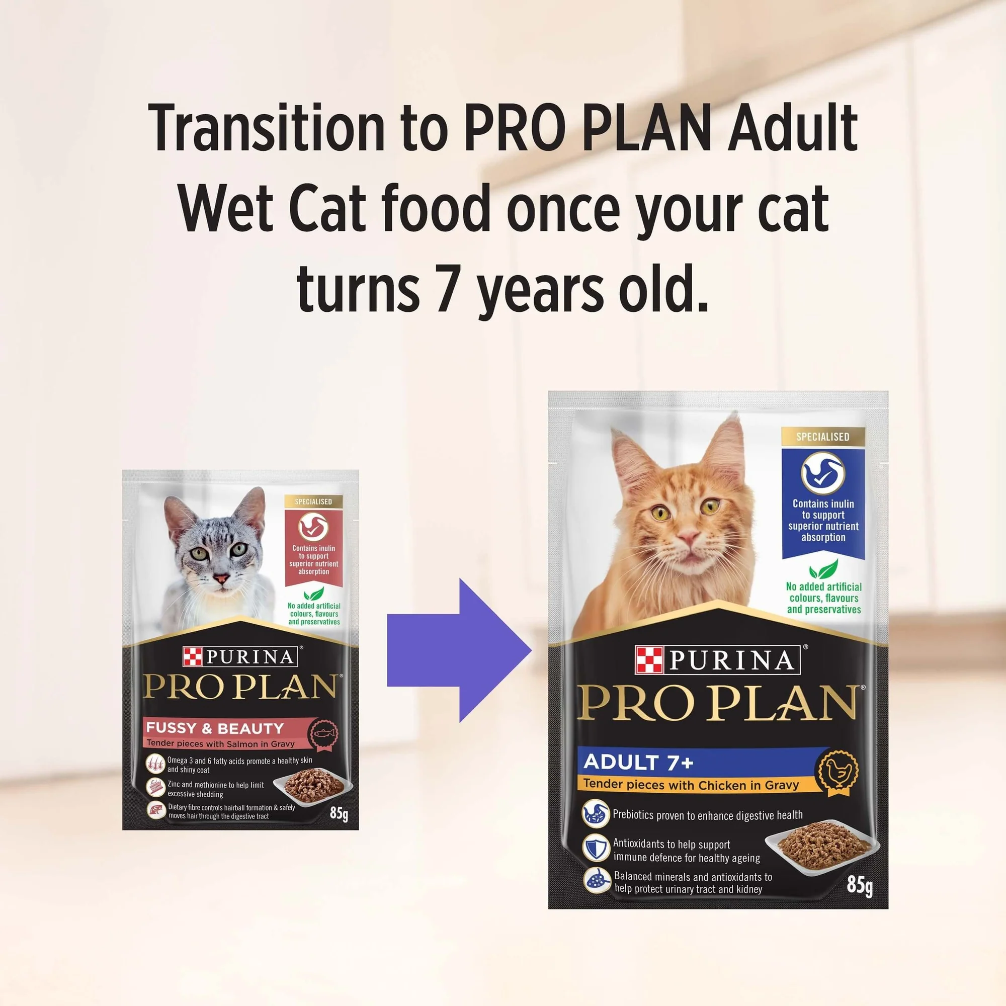 Pro Plan Adult Fussy & Beauty Salmon Pouch Wet Cat Food 85g - Image 19