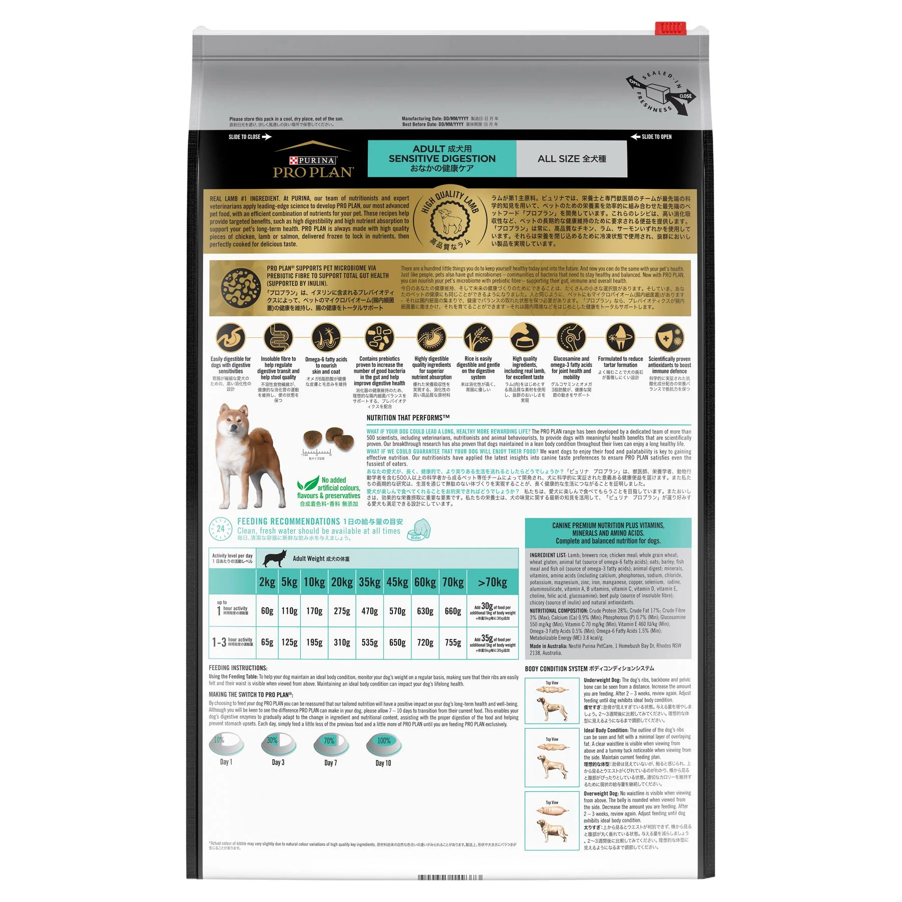 Pro Plan Sensitive Digestion All Size Adult Dry Dog Food 12kg - Image 2