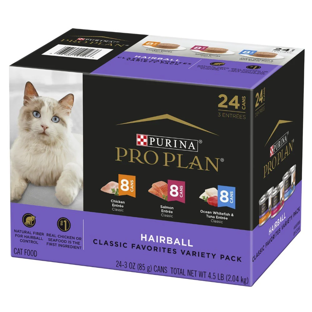 Pro Plan Hairball Classic Variety Pack Wet Cat Food - Image 3