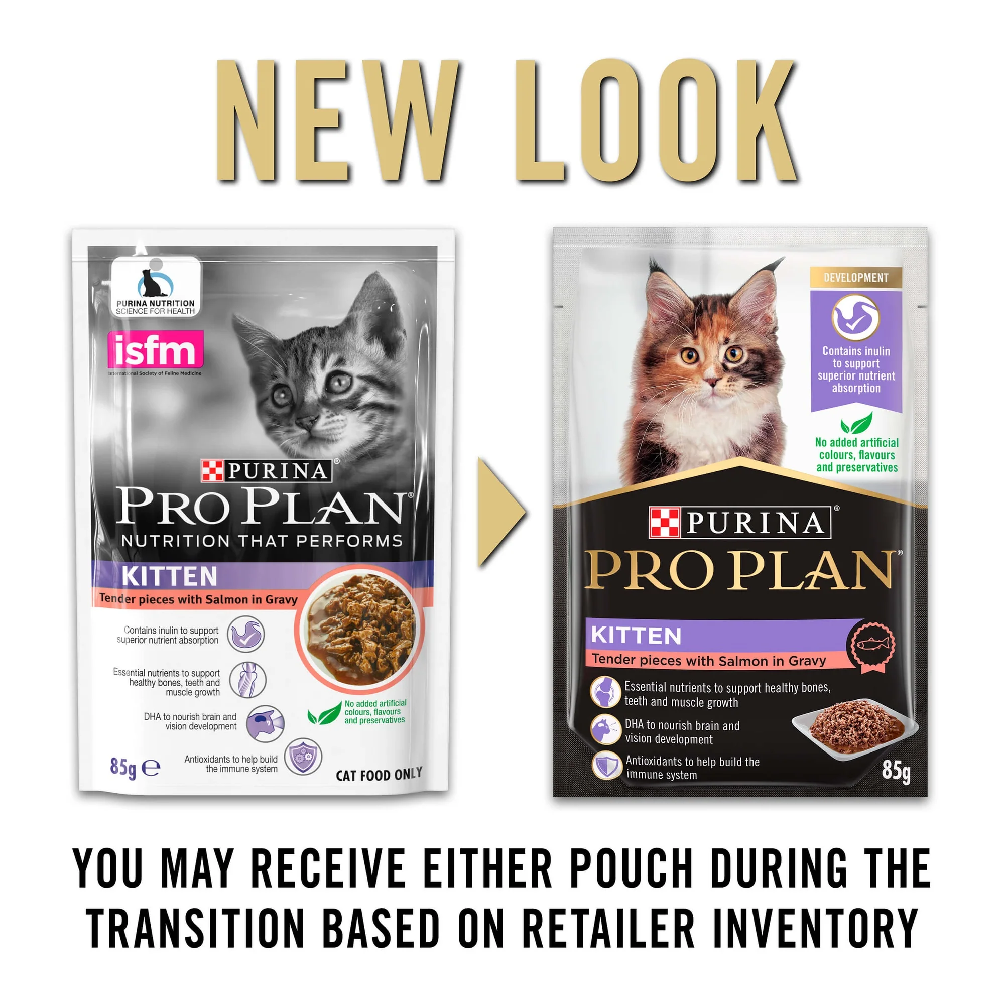 Pro Plan Kitten Salmon Gravy Pouch Wet Cat Food 85g - Image 17