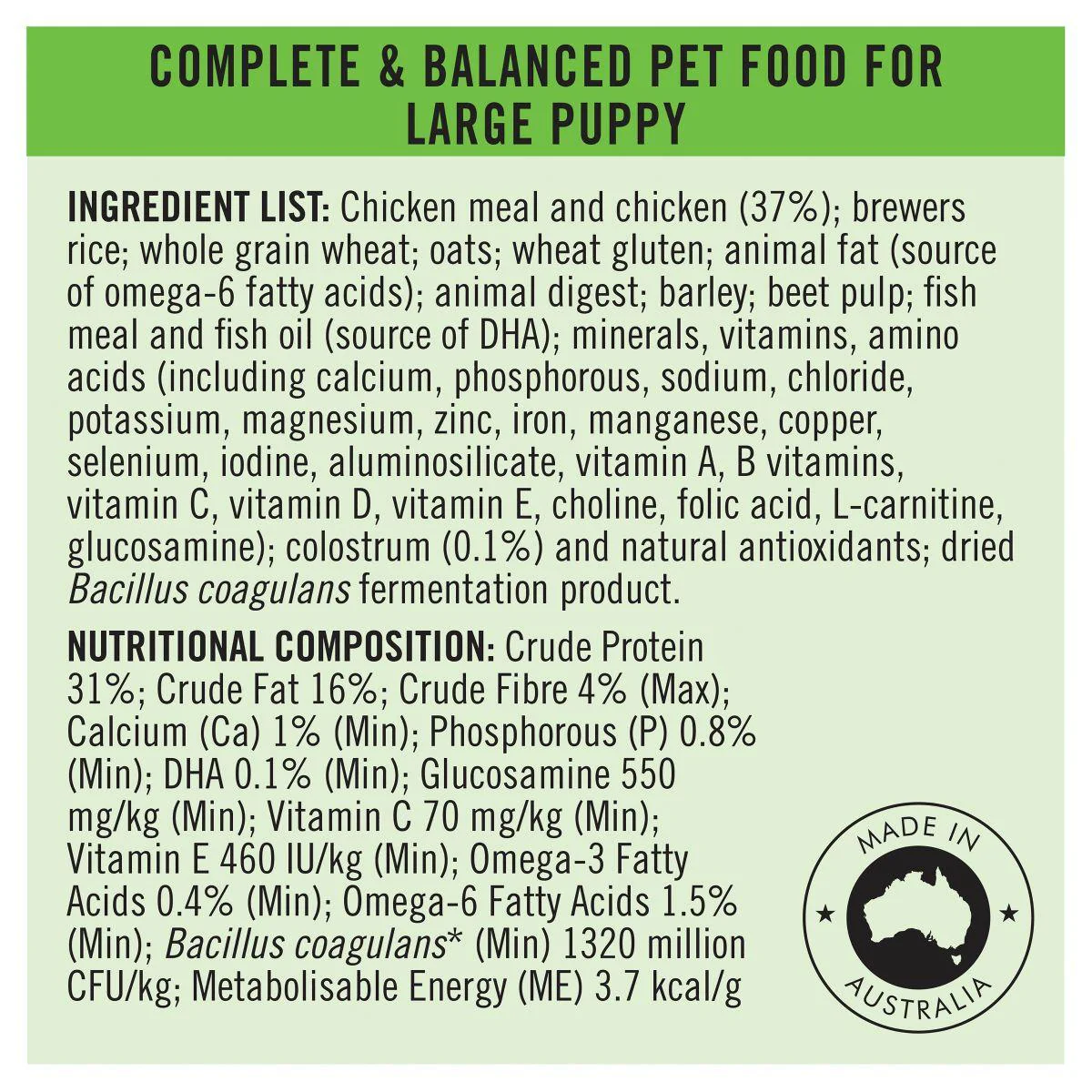 Pro Plan Large Breed Puppy Chicken Formula with Colostrum & Probiotic Dry Dog Food - Image 27