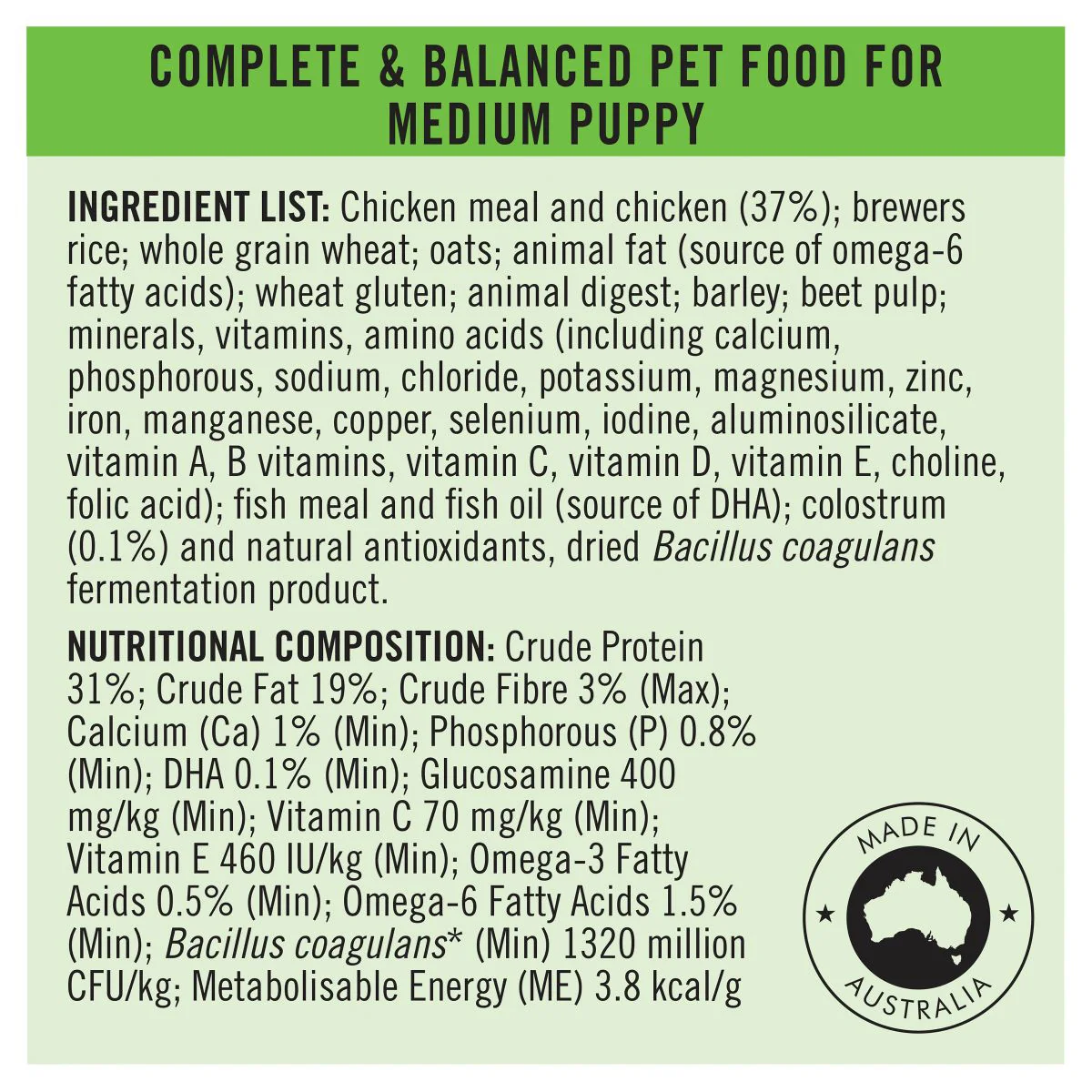 Pro Plan Medium Puppy Chicken Dry Dog Food - Image 9