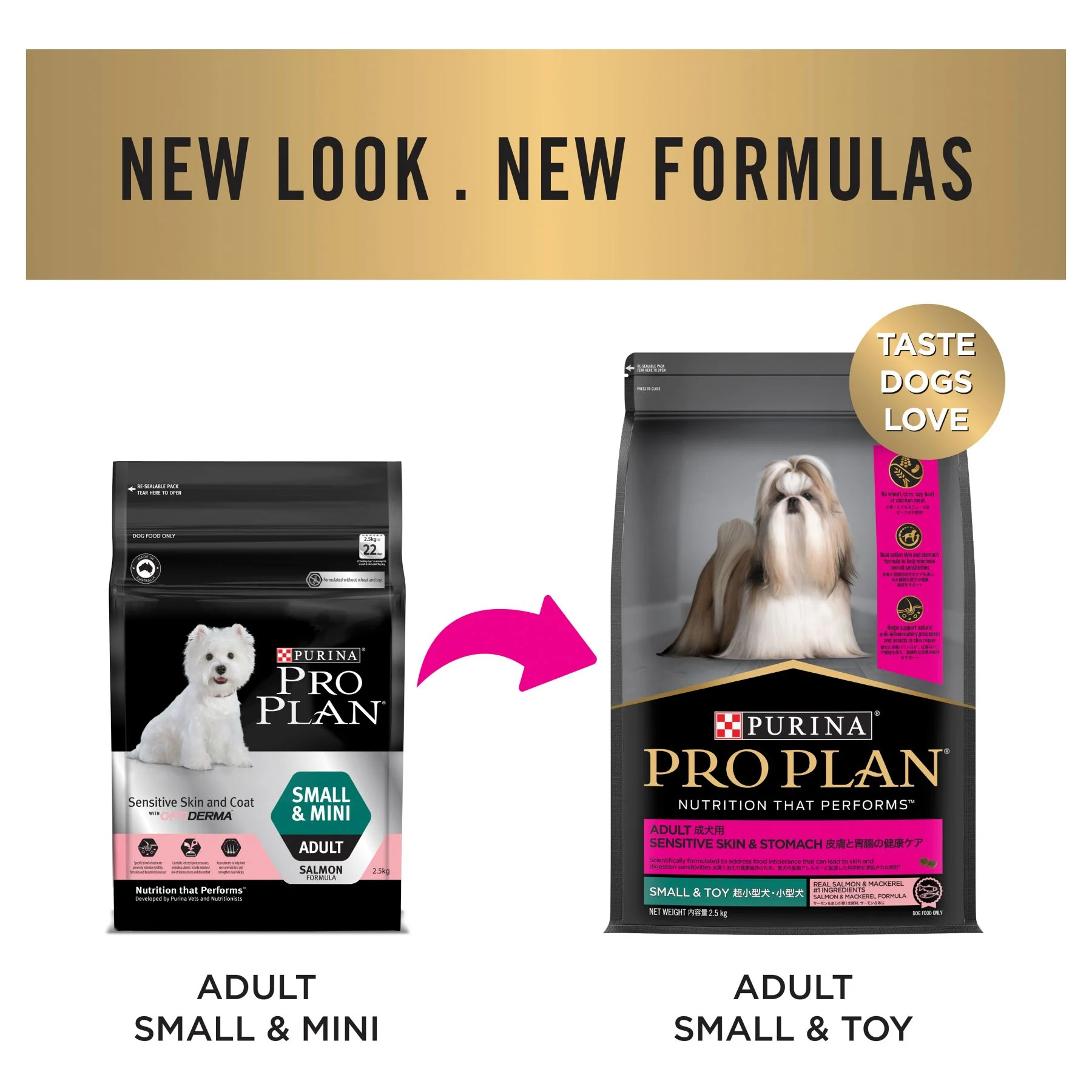 Pro Plan Sensitive Skin & Stomach Small & Toy Breed Adult Dry Dog Food 2.5kg - Image 3