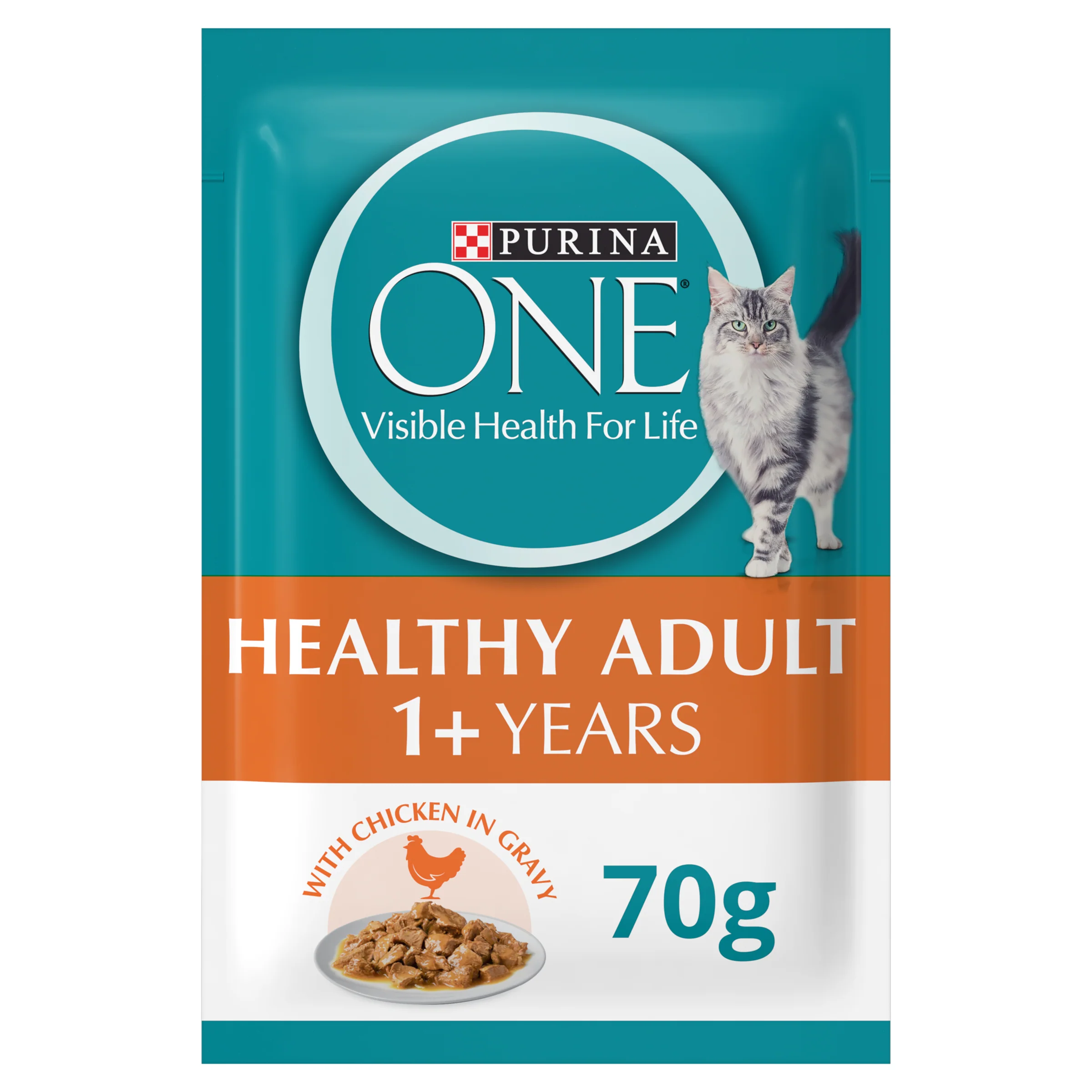Purina One Adult Chicken Wet Cat Food 70g - Image 2