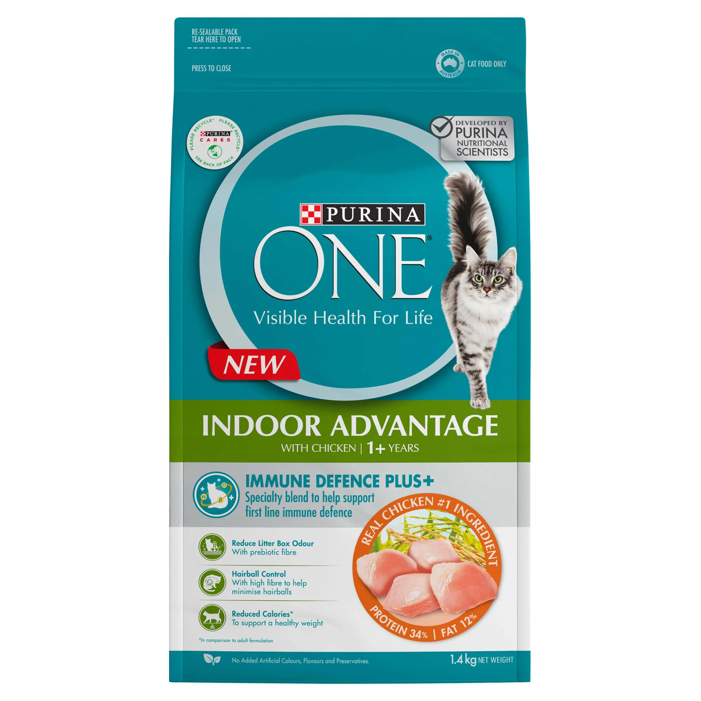 Purina One Indoor Advantage Chicken Adult Dry Cat Food - Image 18