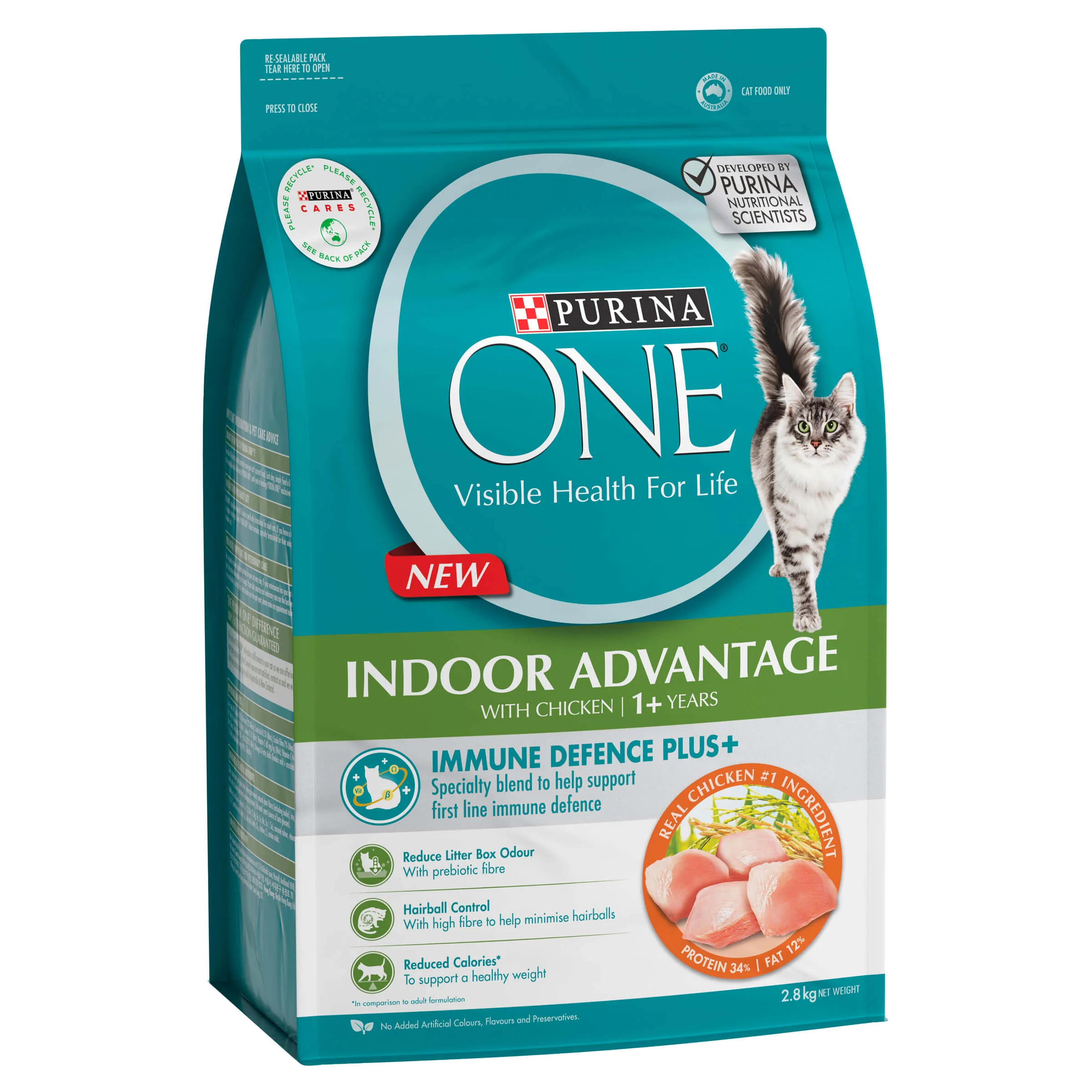 Purina One Indoor Advantage Chicken Adult Dry Cat Food - Image 2