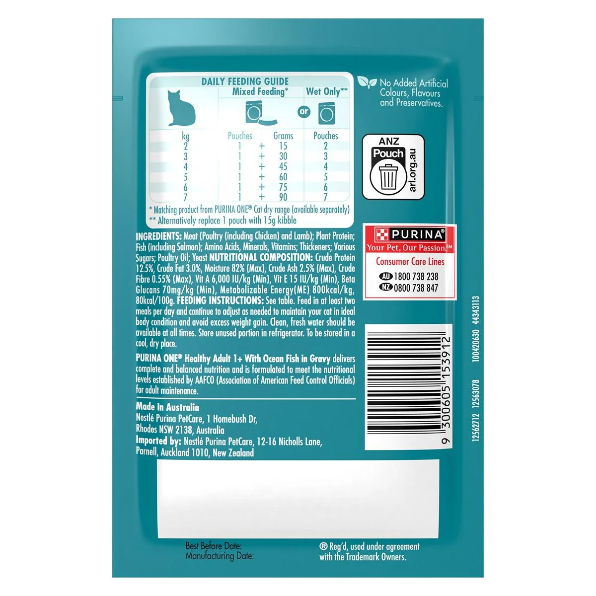 Purina One Adult Ocean Fish Wet Cat Food - Image 2