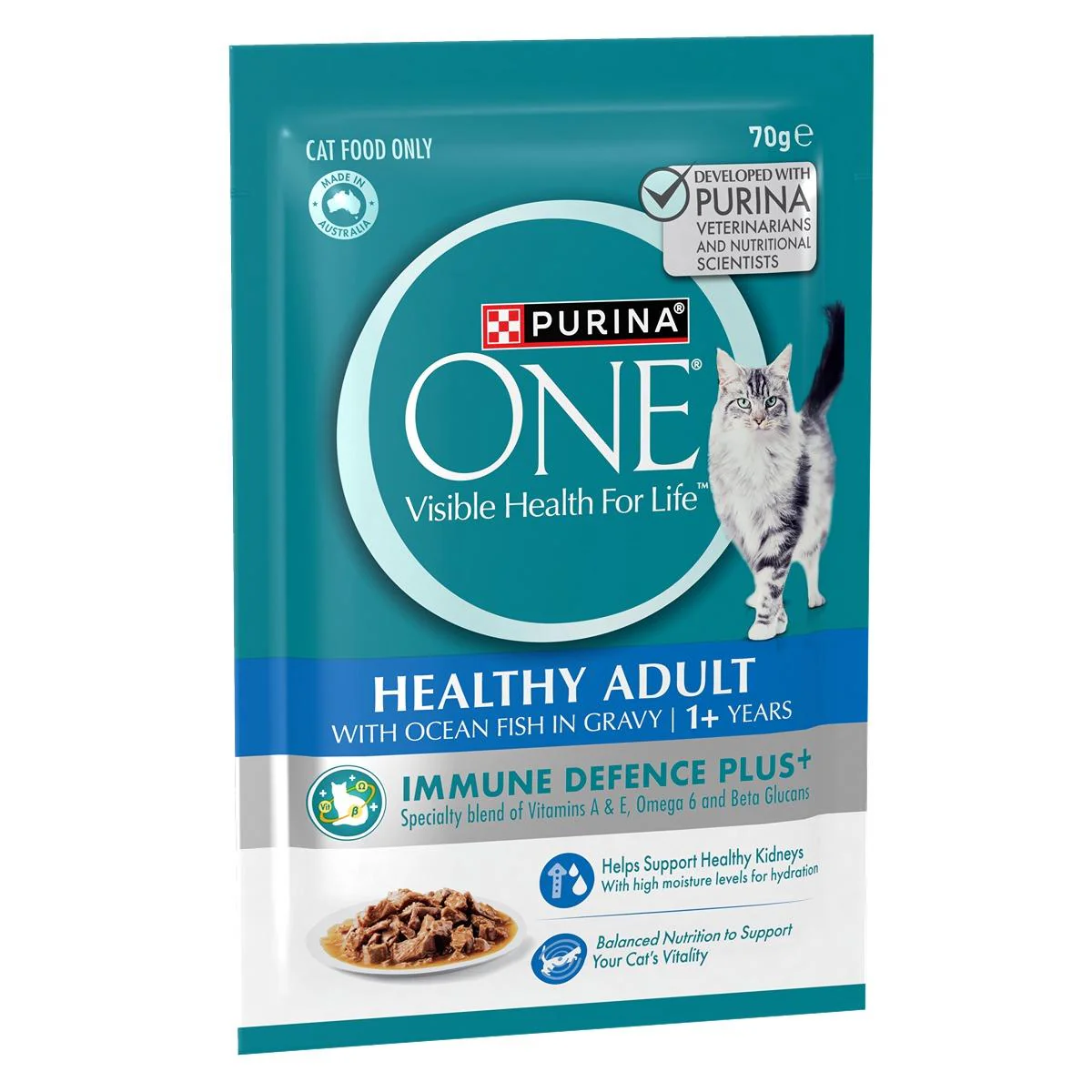 Purina One Adult Ocean Fish Wet Cat Food - Image 3