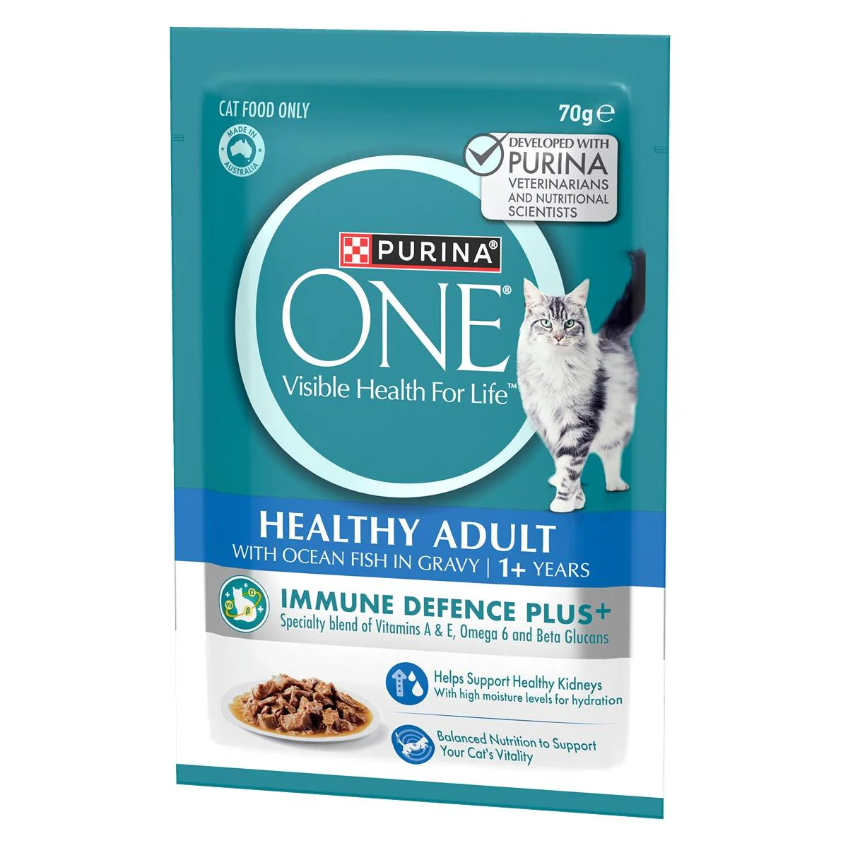 Purina One Adult Ocean Fish Wet Cat Food - Image 6