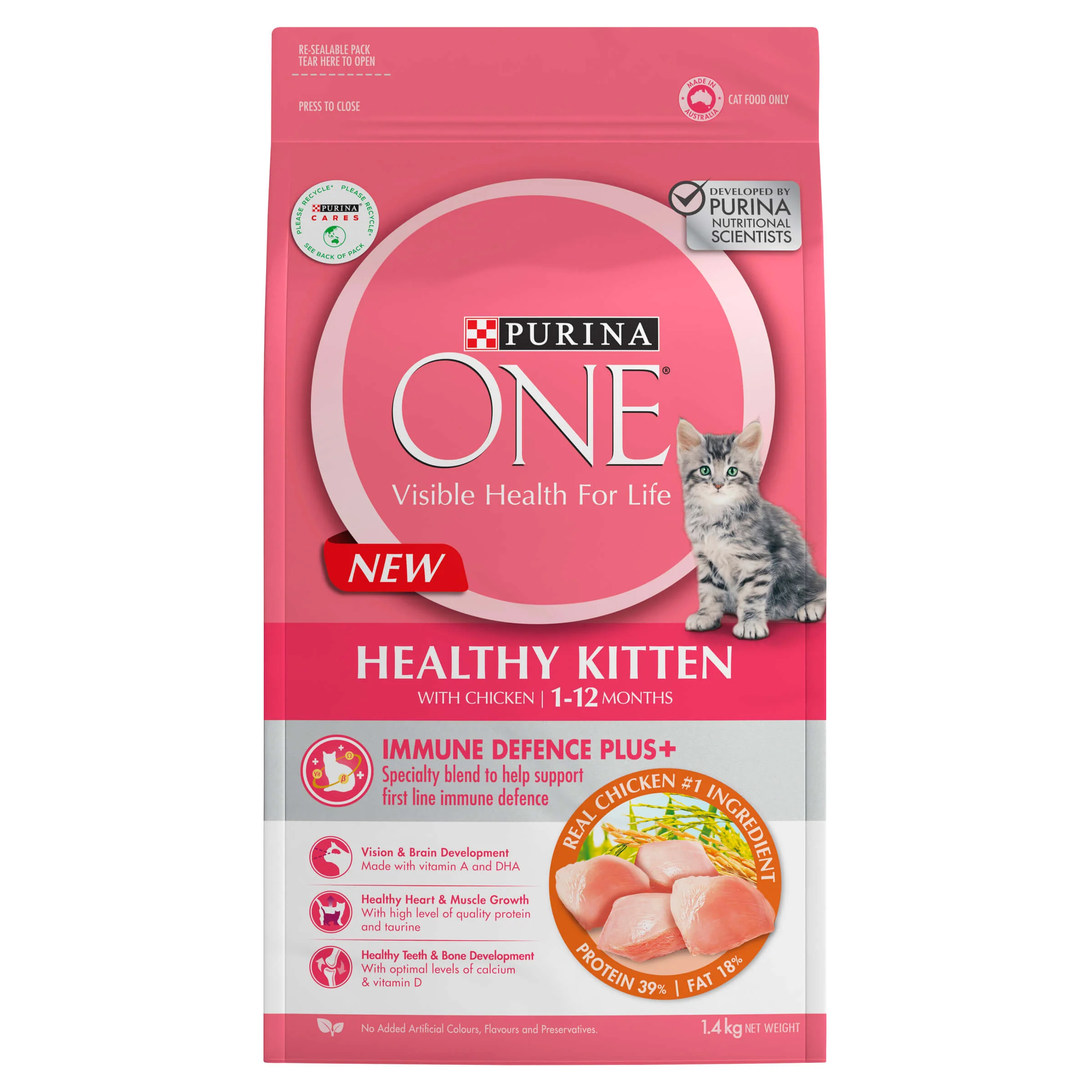 Purina One Kitten Chicken Dry Cat Food 1.4Kg - Image 11