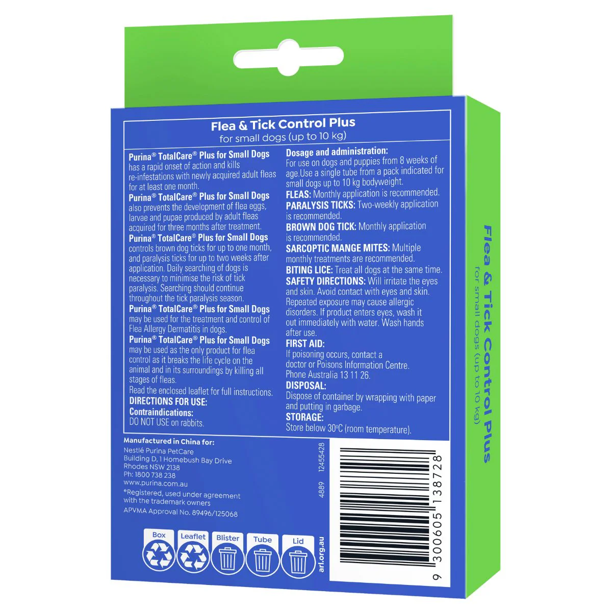 Purina Total Care Flea & Tick Control Plus Spot-On Dog Treatment - Image 2