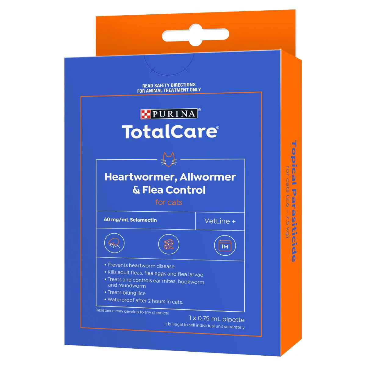 Purina Total Care Heartwormer, Allwormer & Flea Control for Cats 2.6 - 7.5kg - Image 4