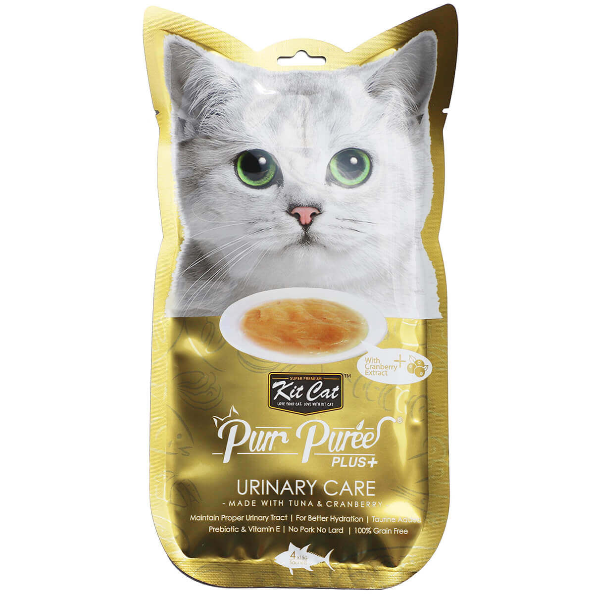 Purr Puree Plus+ Tuna & Cranberry Urinary Care Cat Treats 60g - Image 2