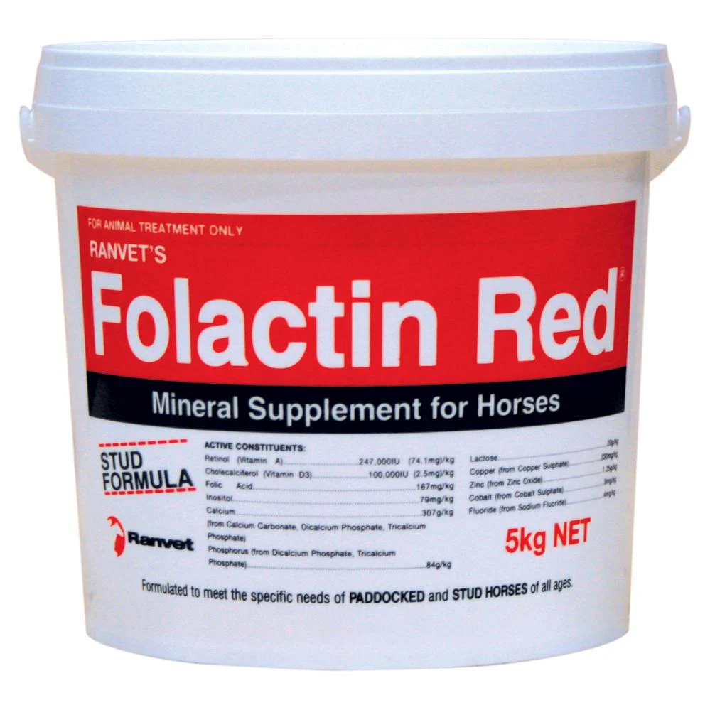 Ranvet Folactin Red Mineral Supplement for Horses 5kg