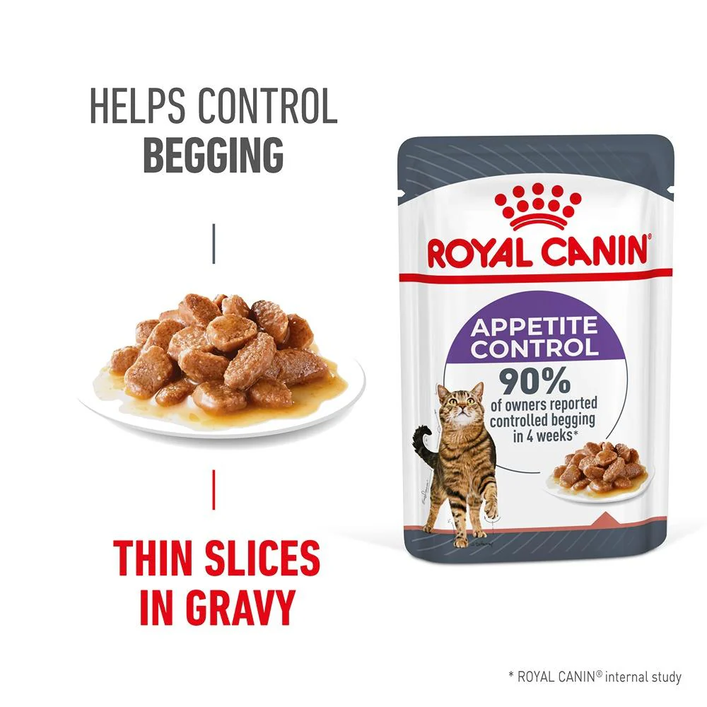 Royal Canin Appetite Control Gravy Adult Wet Cat Food Pouches - Image 12