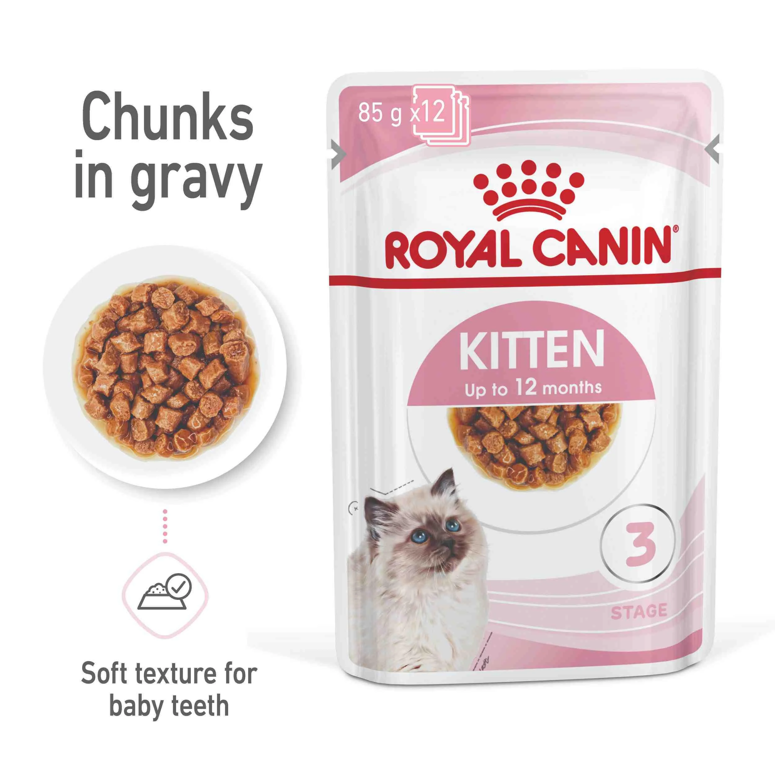 Royal Canin Instinctive Kitten In Gravy Wet Cat Food - Image 5