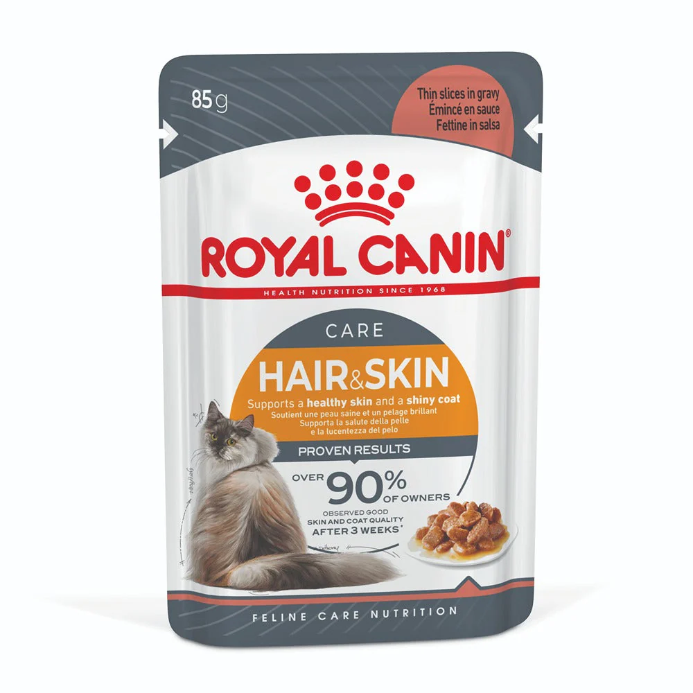 Royal Canin Hair & Skin Gravy Adult Wet Cat Food - Image 12