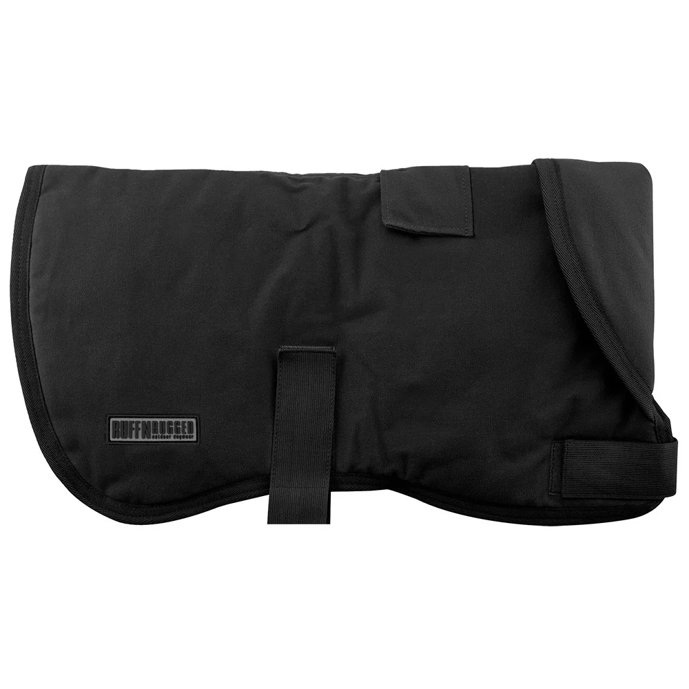 Ruff n Rugged Canvas Dog Coat Black - Image 2