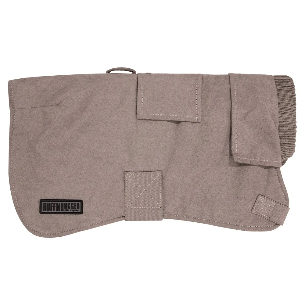 Ruff n Rugged Suedette Trench Dog Coat Taupe - Image 5