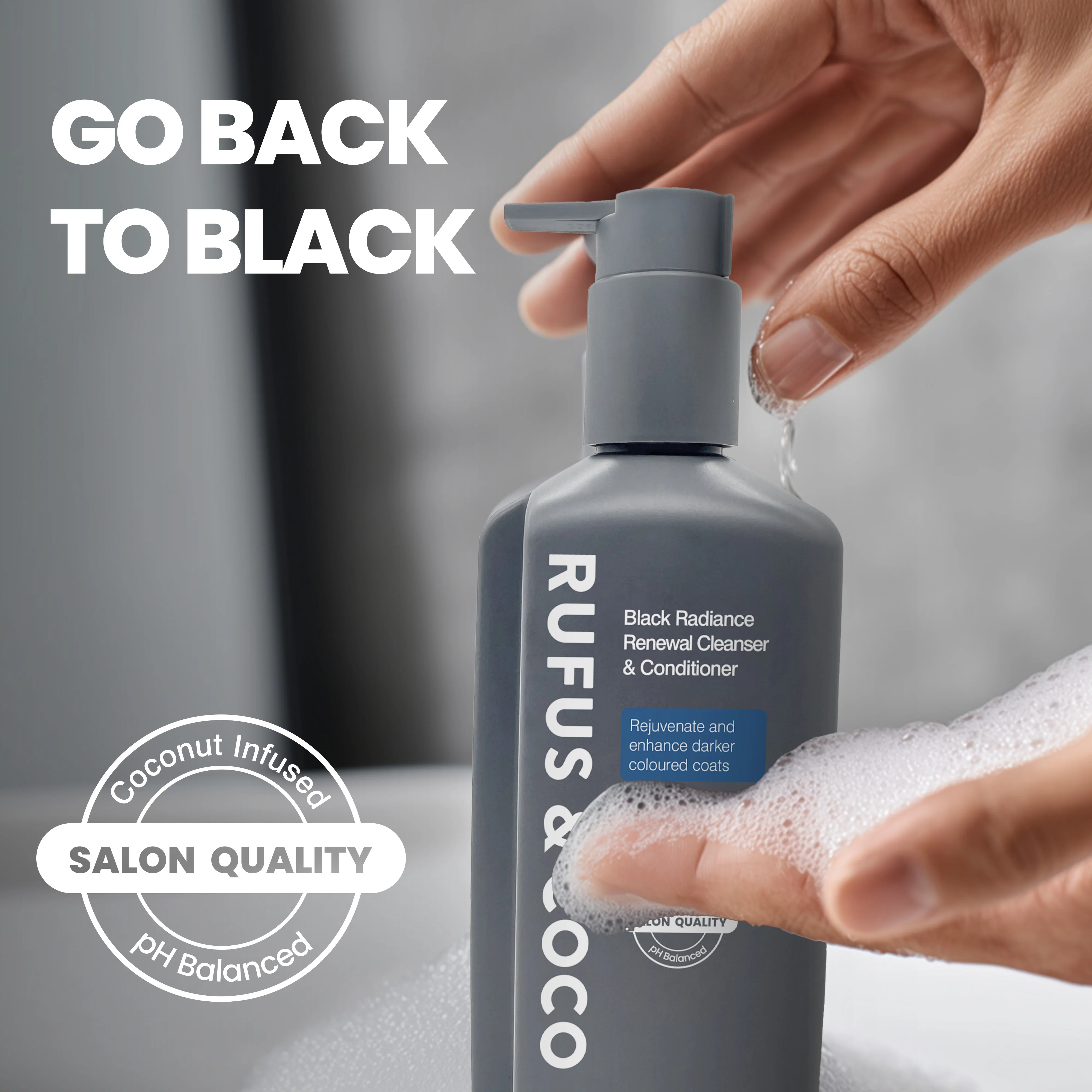 Rufus & Coco Black Radiance Renewal Dark Coloured Coat Pet Cleanser & Conditioner - Image 3
