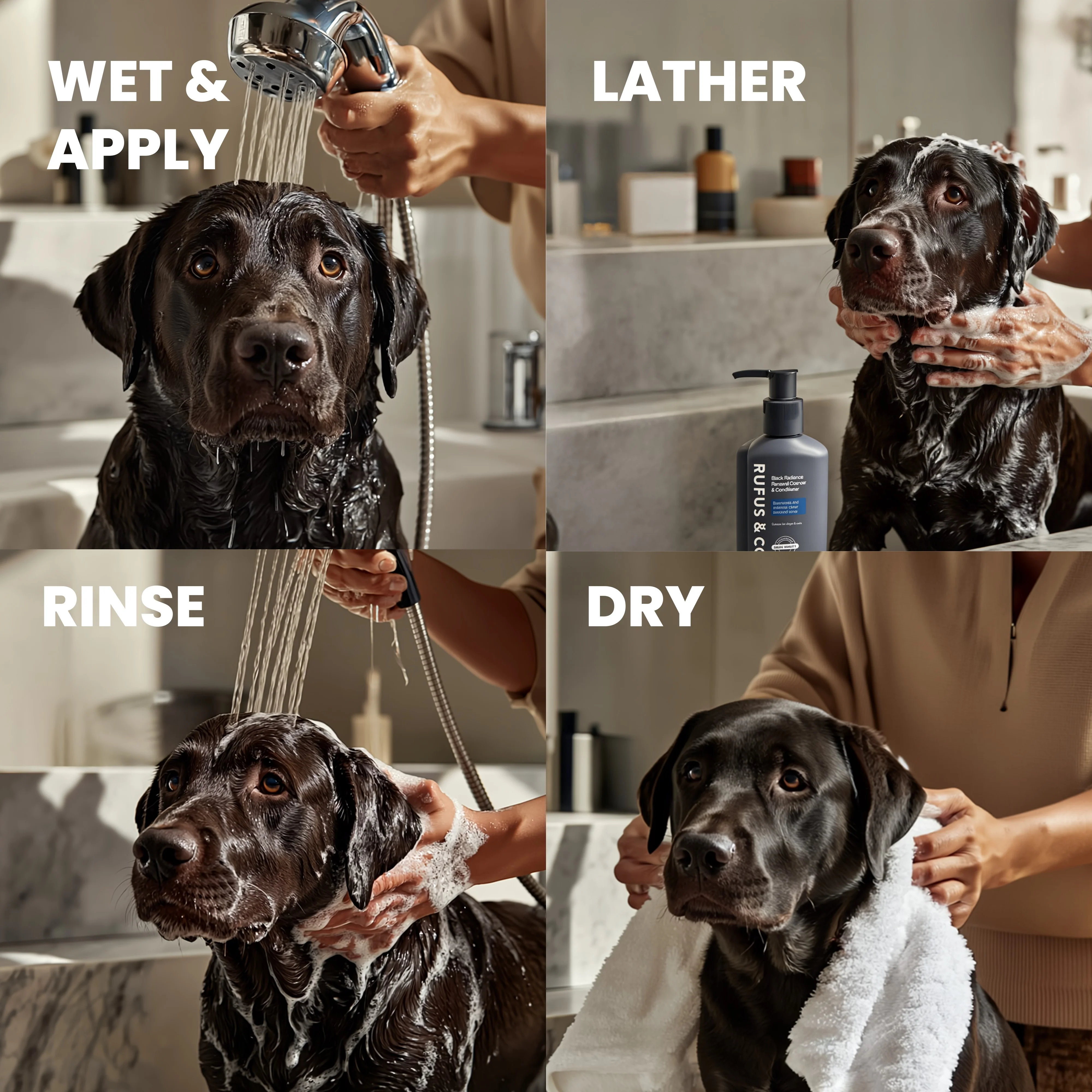 Rufus & Coco Black Radiance Renewal Dark Coloured Coat Pet Cleanser & Conditioner - Image 6