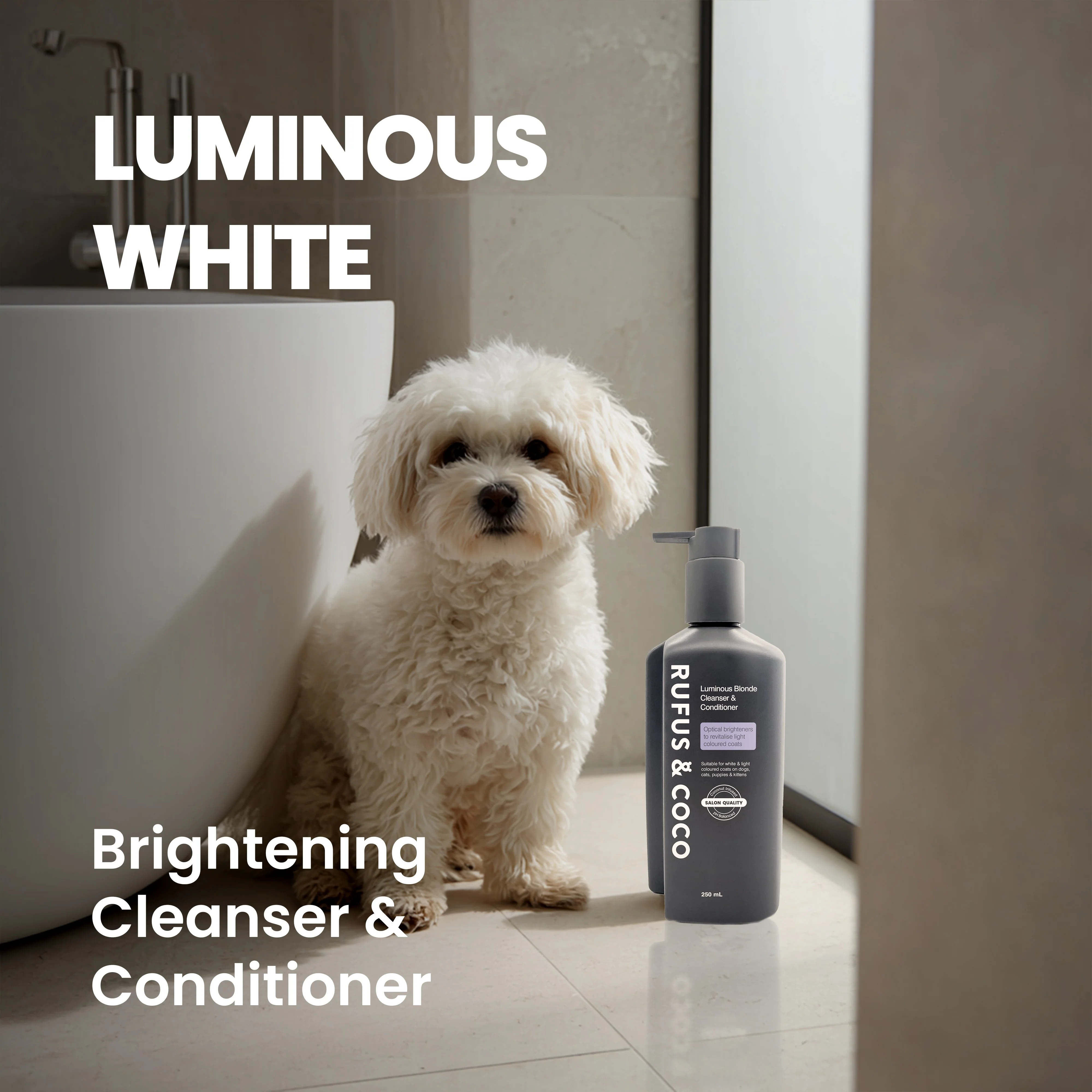 Rufus & Coco Luminous Blonde Light Coloured Coat Pet Cleanser & Conditioner - Image 2