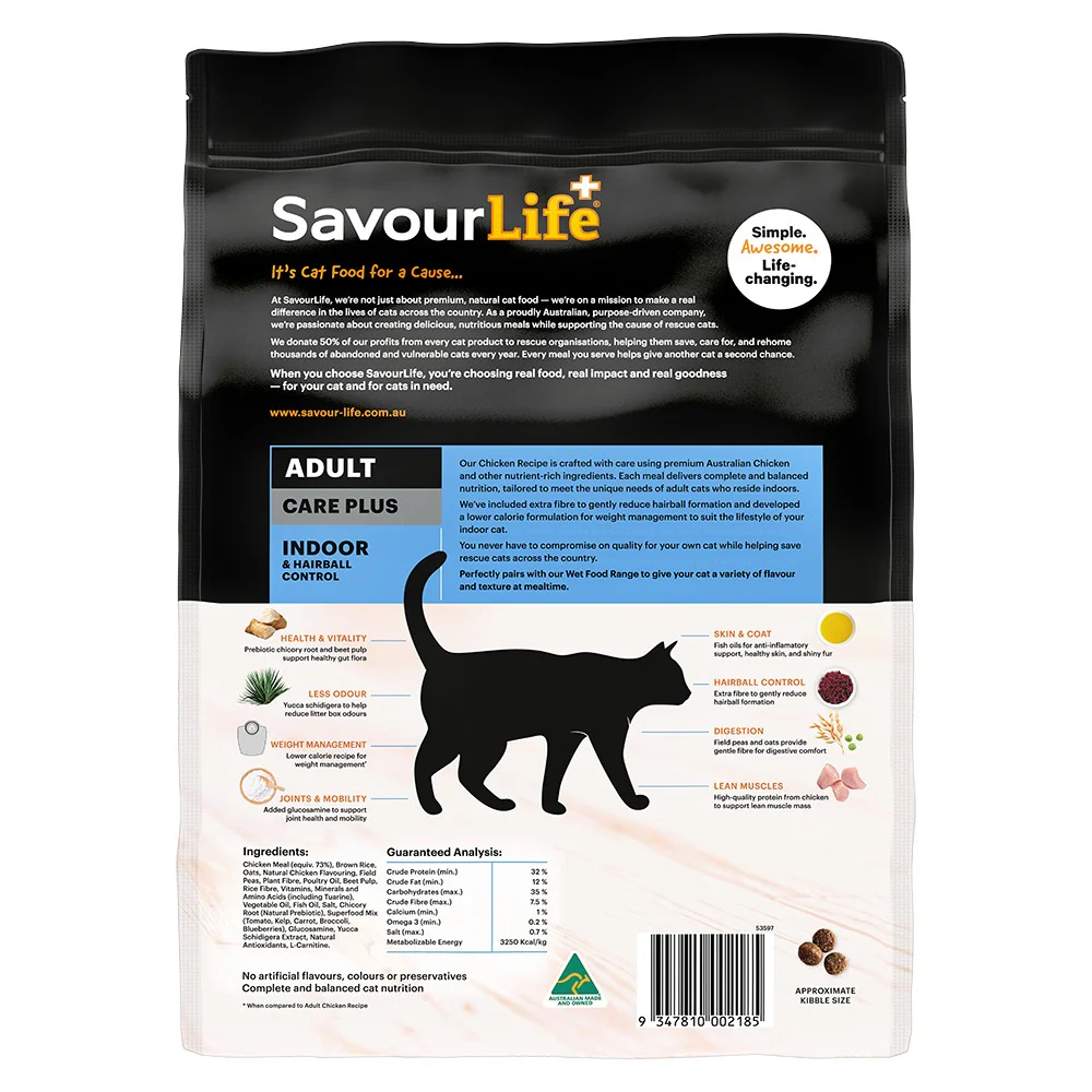 SavourLife Adult Care Plus Hairball Control Chicken Dry Cat Food - Image 4