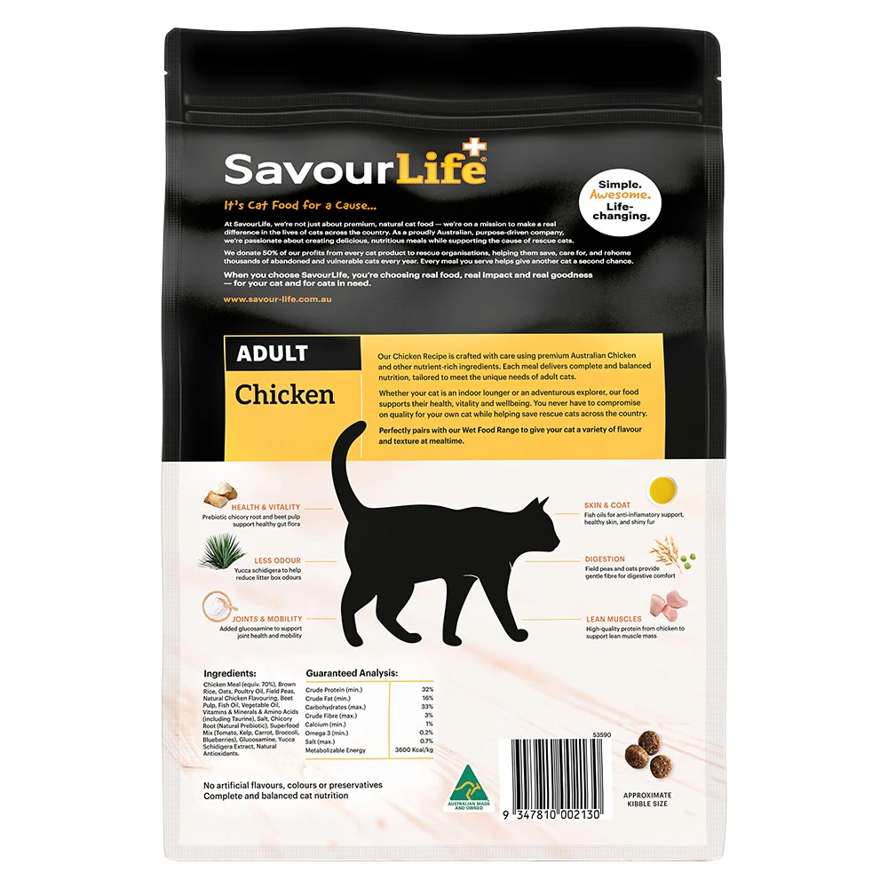 SavourLife Adult Chicken Dry Cat Food - Image 3