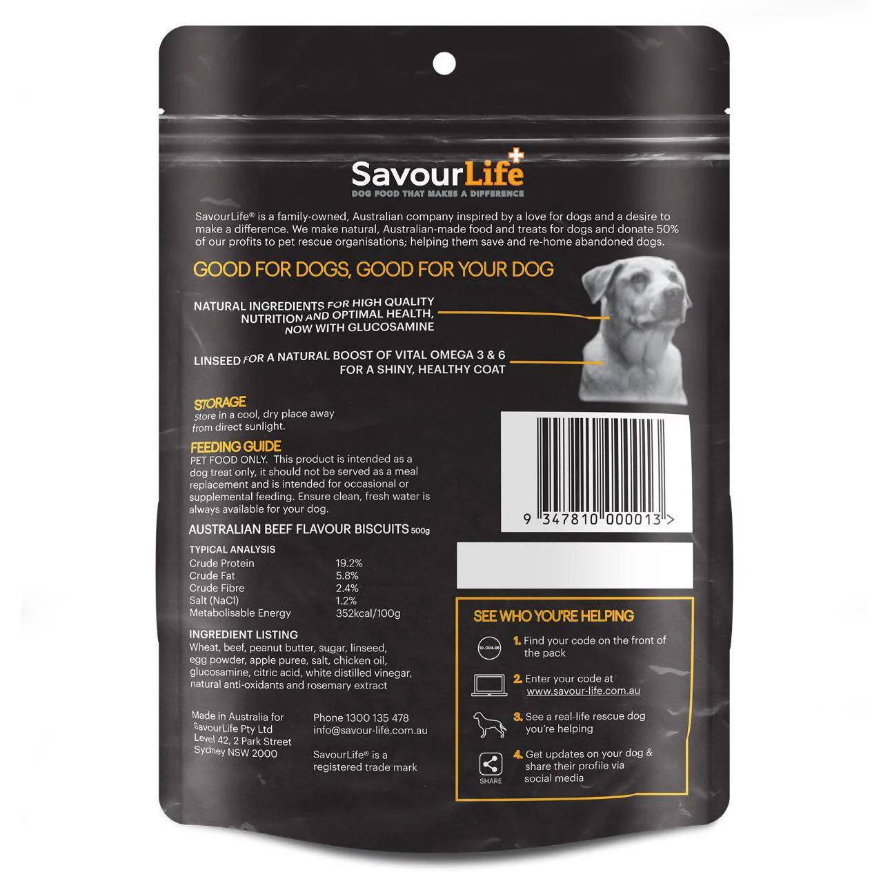 SavourLife Australian Beef Biscuit Dog Treats 500G - Image 2