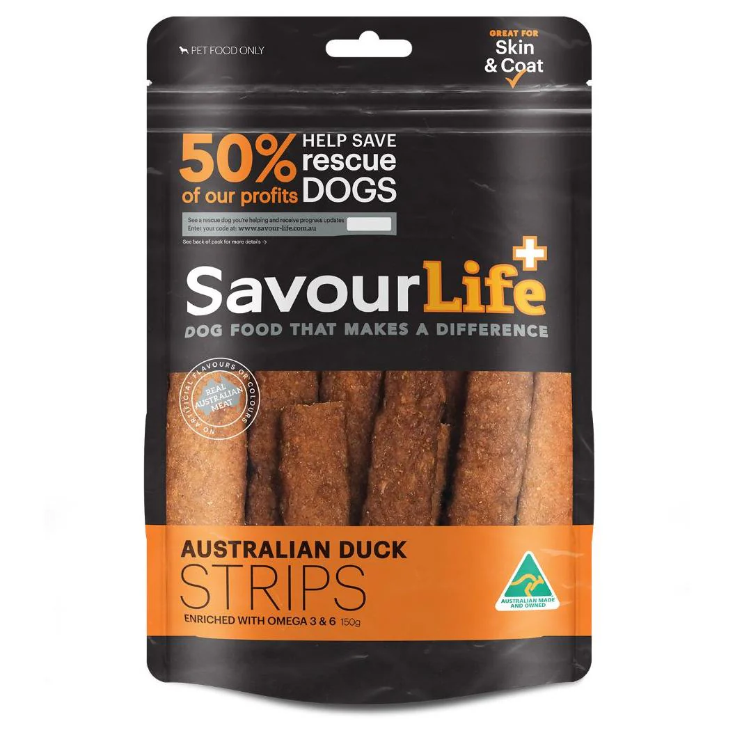 Savourlife Australian Duck Strips Dog Treats 150G - Image 4