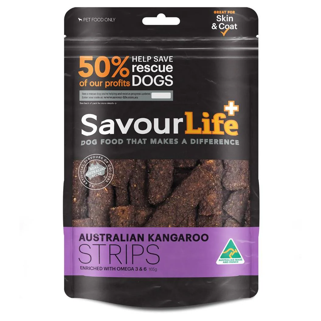 Savourlife Australian Kangaroo Strips Dog Treats 165G - Image 4