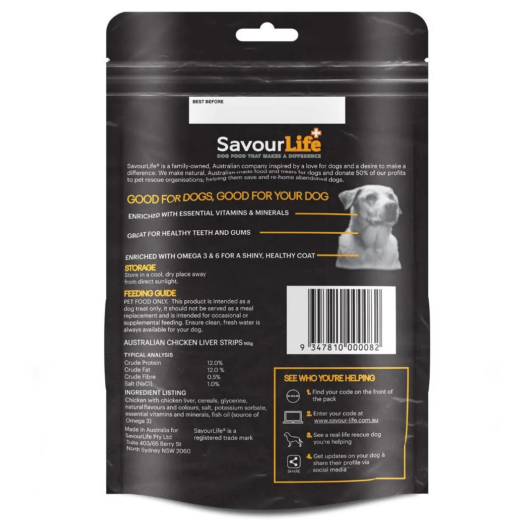 SavourLife Australian Liver Strips Dog Treats 165g - Image 5