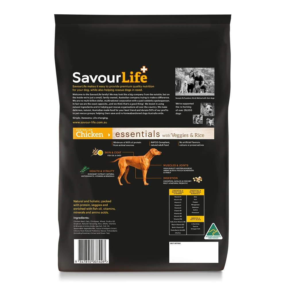 Savourlife Essentials Adult Australian Chicken Dry Dog Food - Image 4