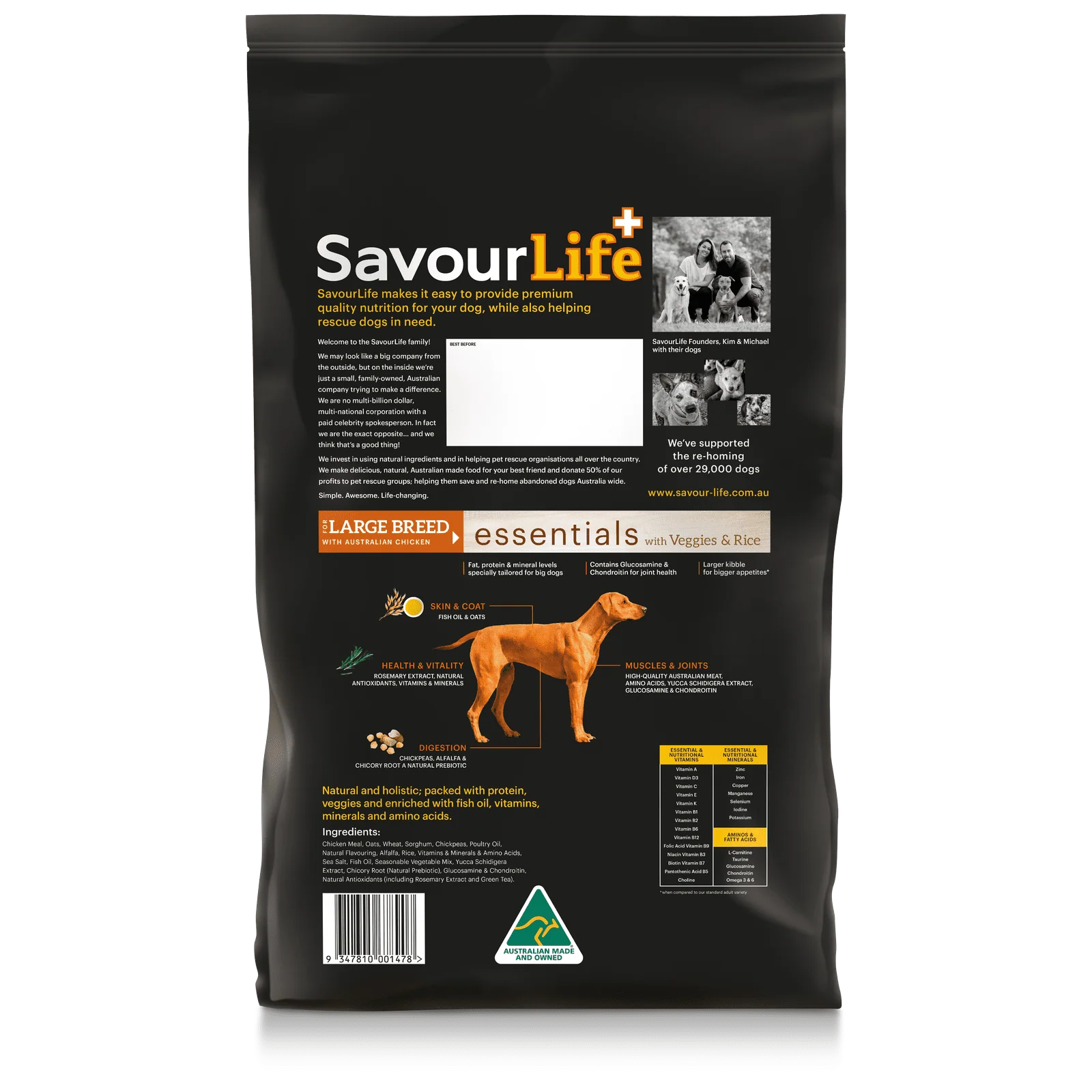 Savourlife Essentials Adult Large Breed Chicken Dry Dog Food - Image 3